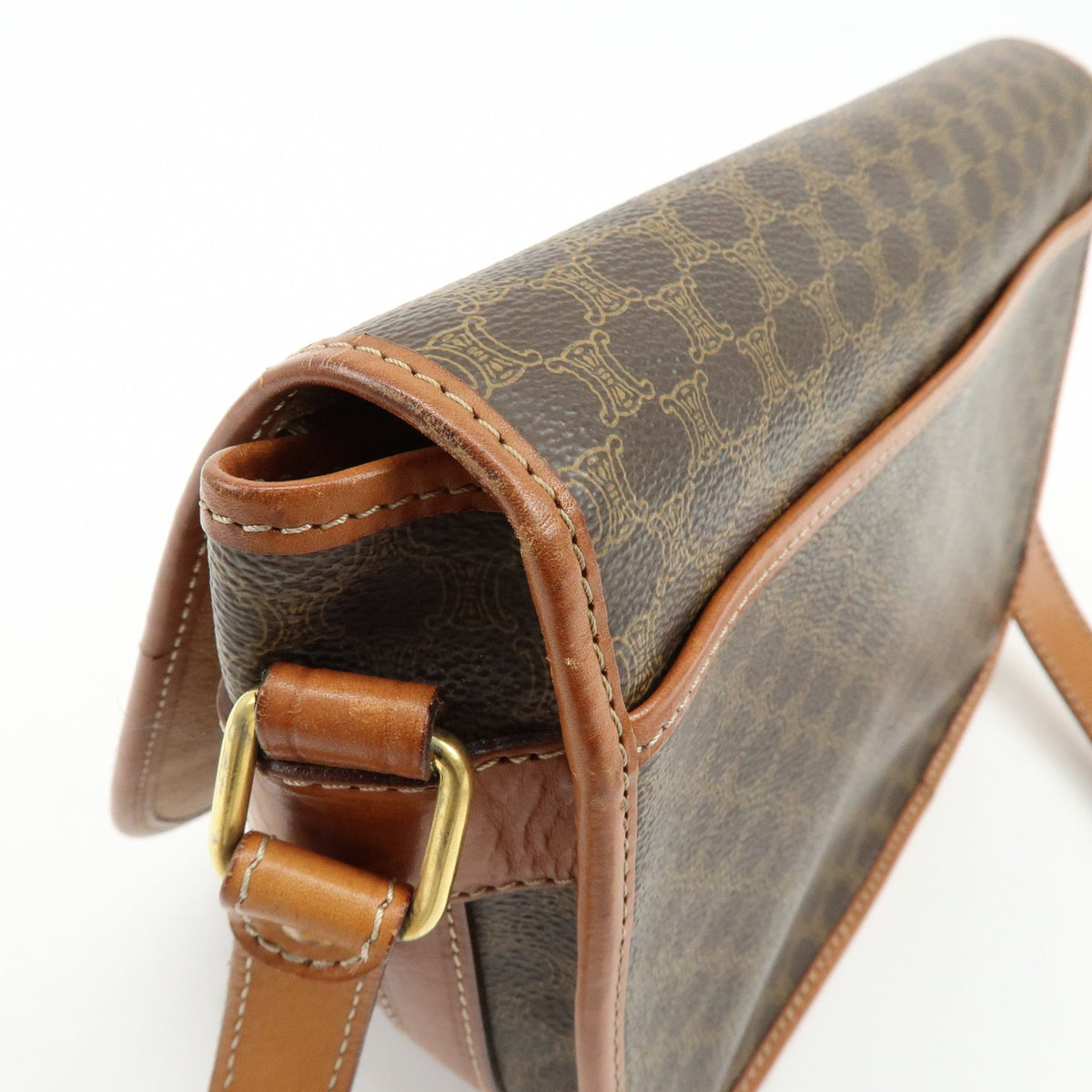 Celine Macadam Shoulder Bag - Brown, Canvas, Leather