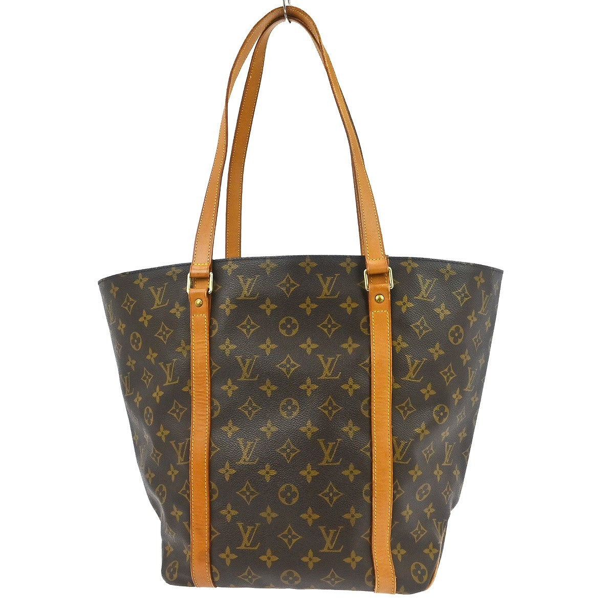 Louis Vuitton Sac Shopping Shoulder Bag - Browns, Monogram Canvas, Leather