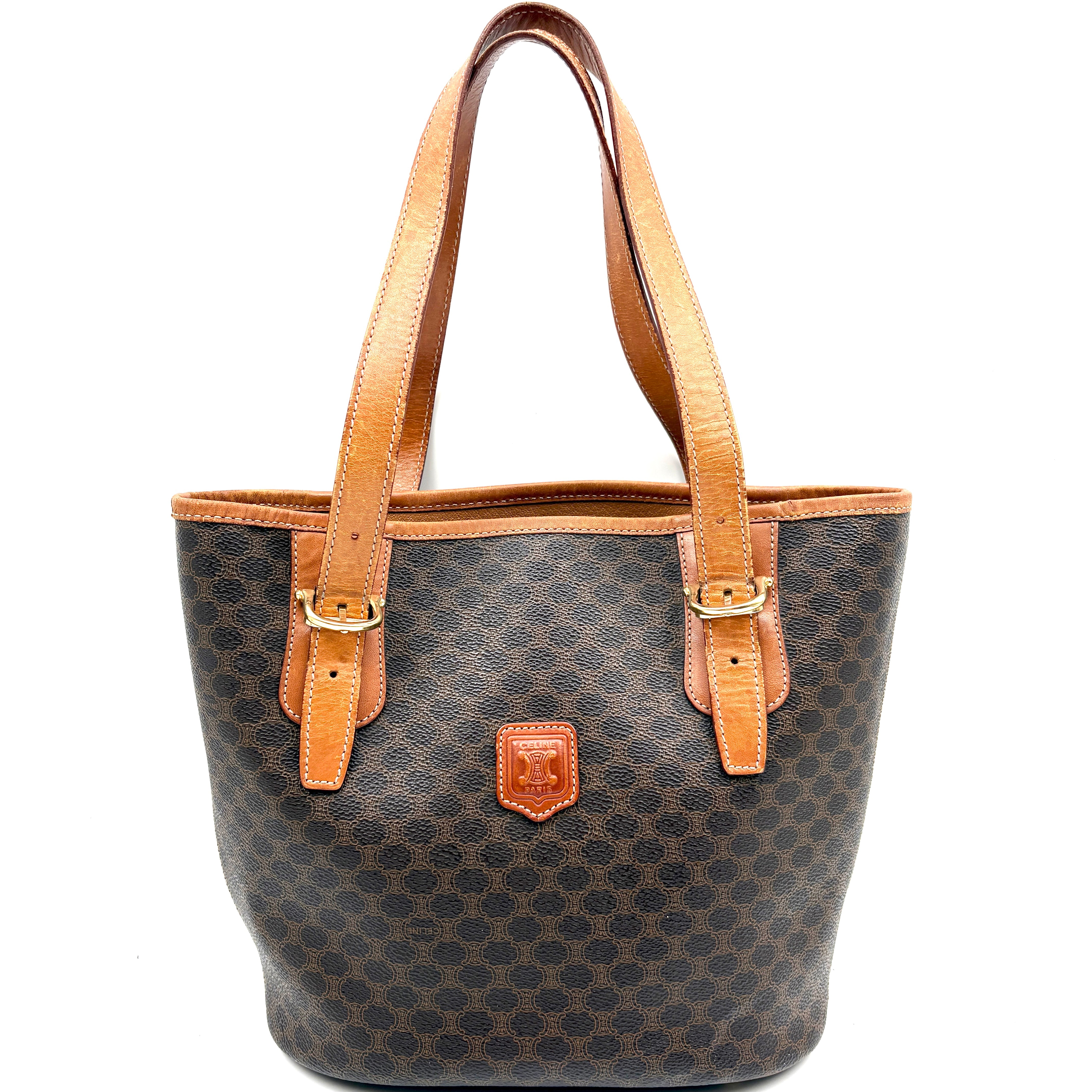 Bucket Tote Bag Macadam Pattern Triomphe