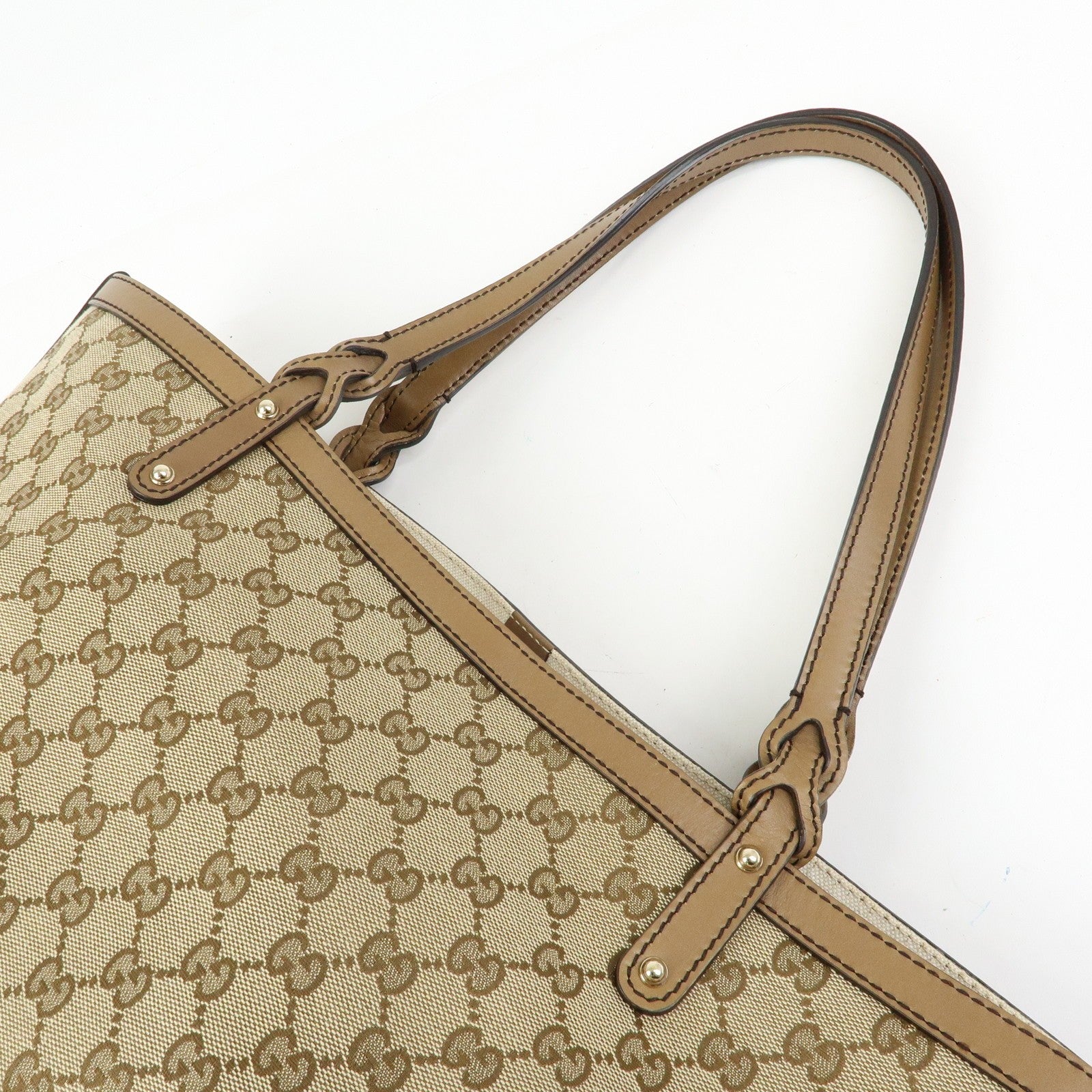 Gucci Tote Bag - Beige, Canvas and Leather