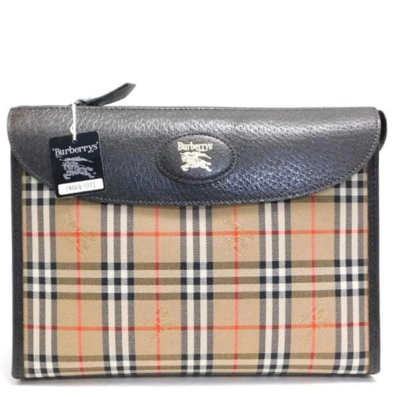 Burberry Nova Check Clutch - Beige, Canvas