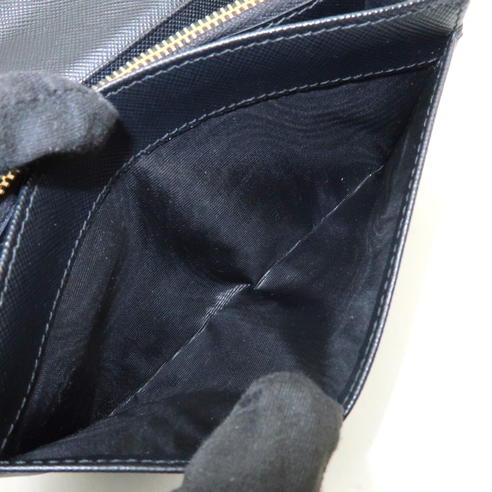 Prada Triangle Logo Wallet - Black, Saffiano Leather