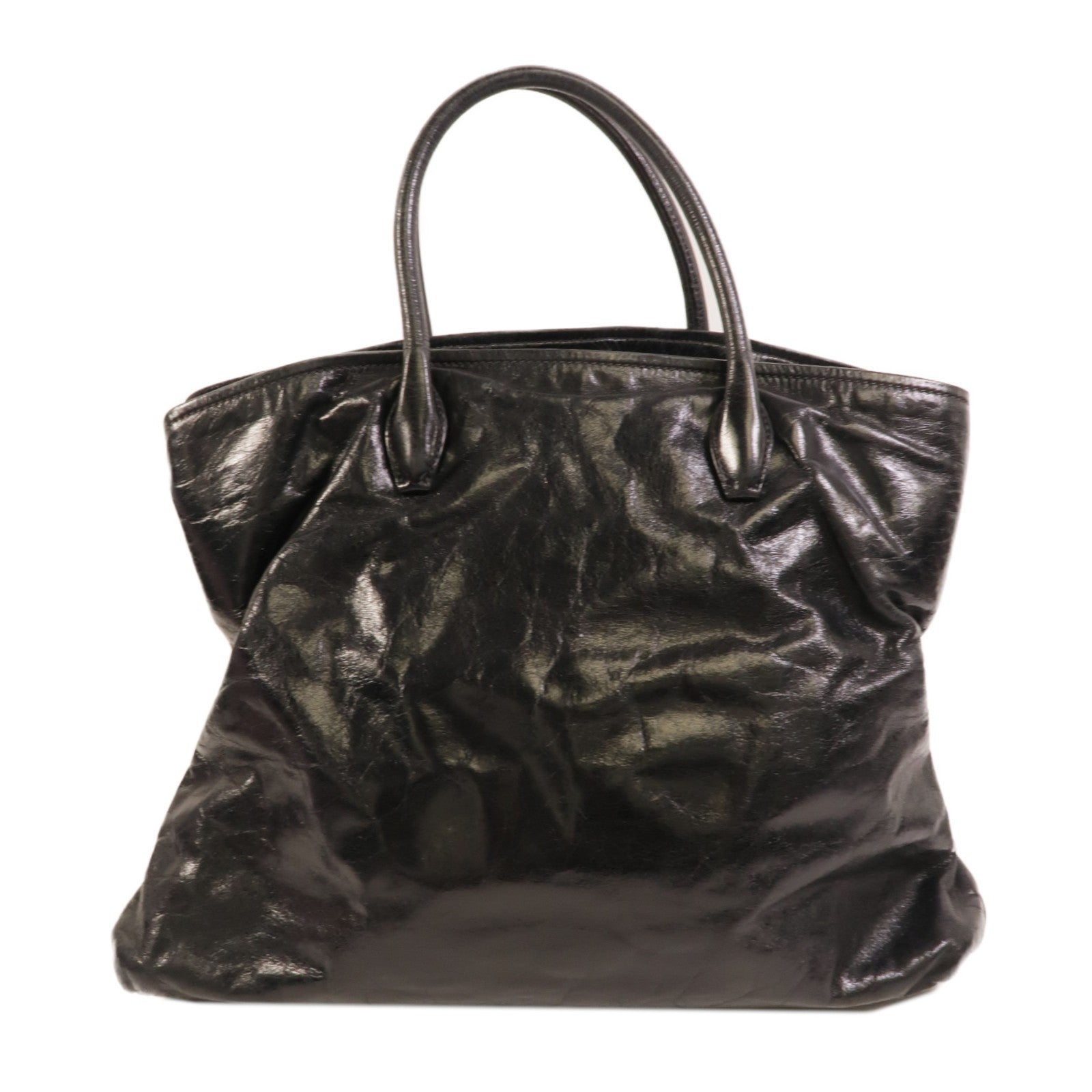 Miu Miu SHW Vitello Shine 2way Shoulder Bag - Black, Calfskin Leather