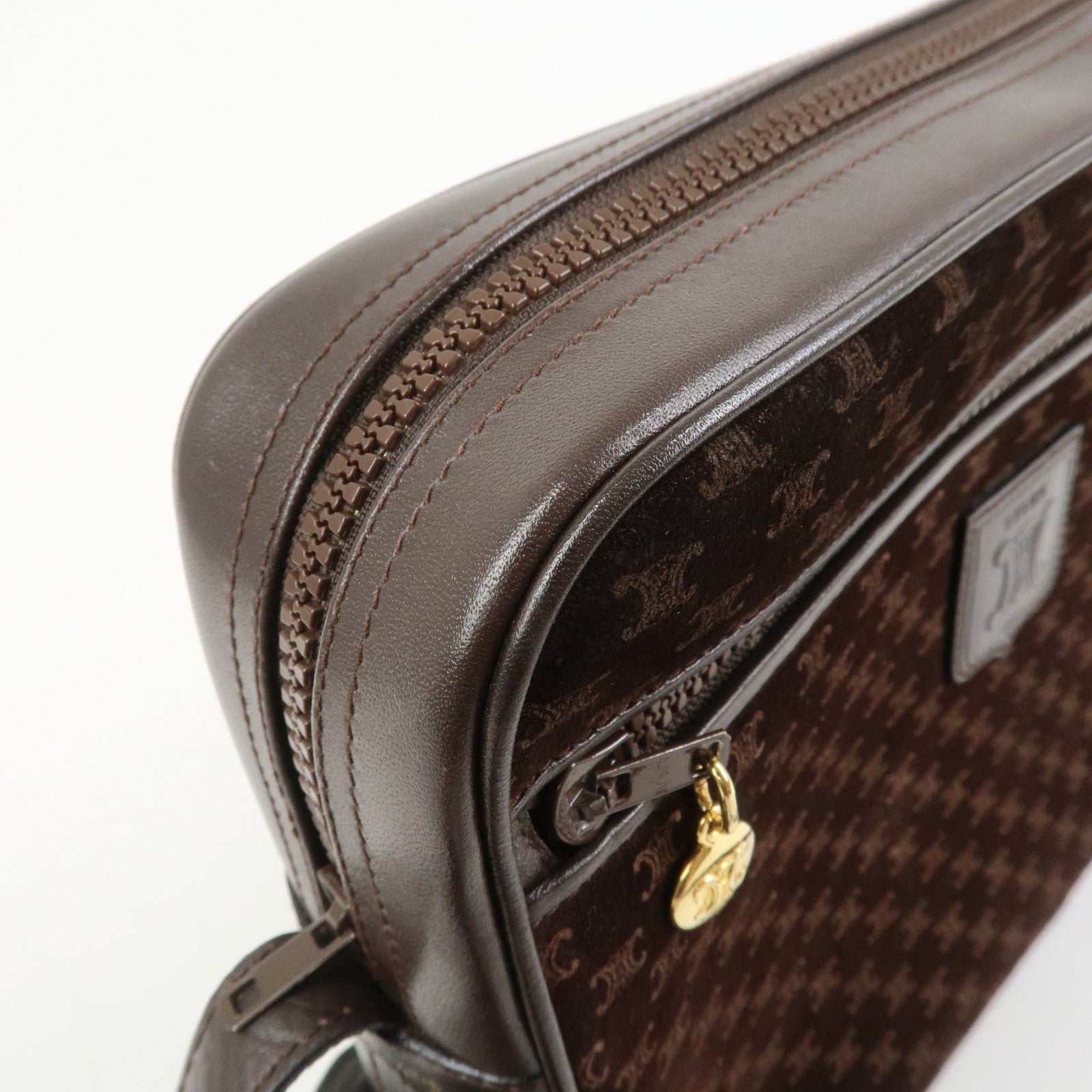 Celine Macadam Shoulder Bag - Brown, Suede Leather