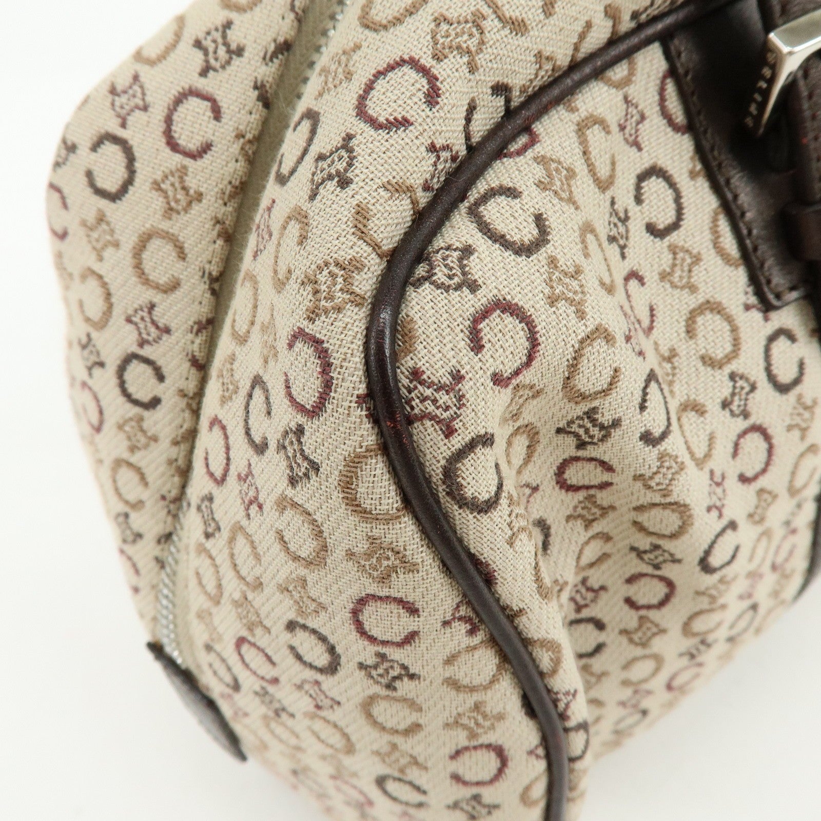 Celine C Macadam Hand Bag - Beige, Canvas and Leather