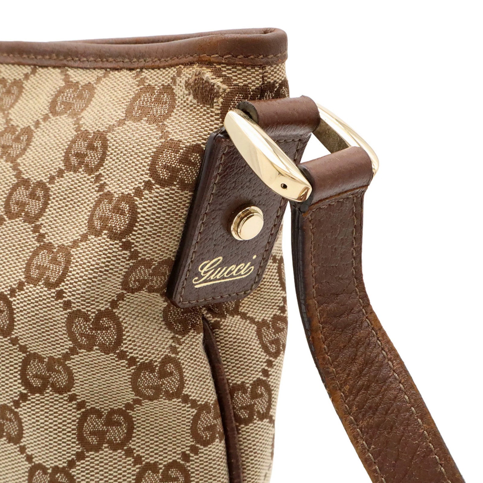 Gucci Abbey Shoulder Bag - Khaki Beige/Brown, GG Canvas