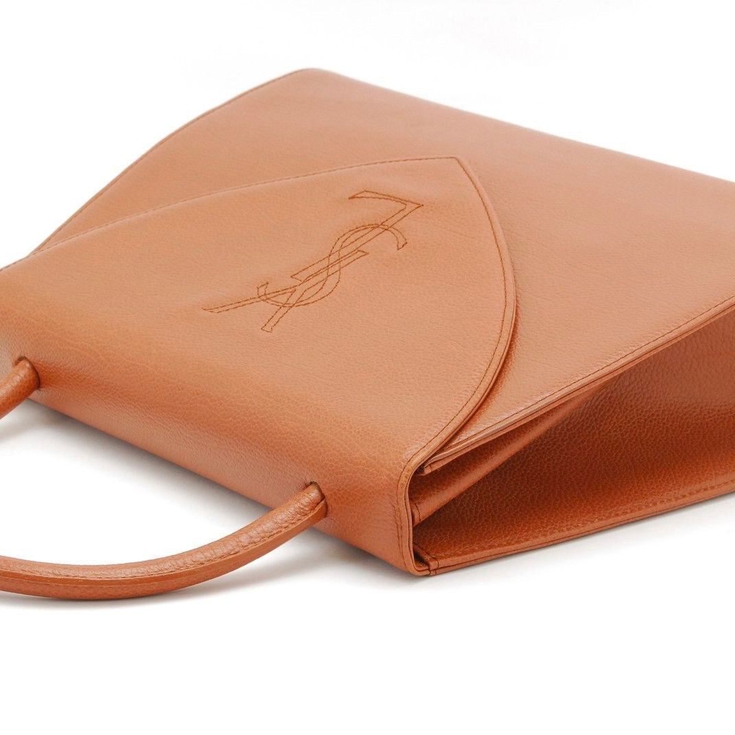 Saint Laurent Stitch Cassandra Handbag - Brown, Leather