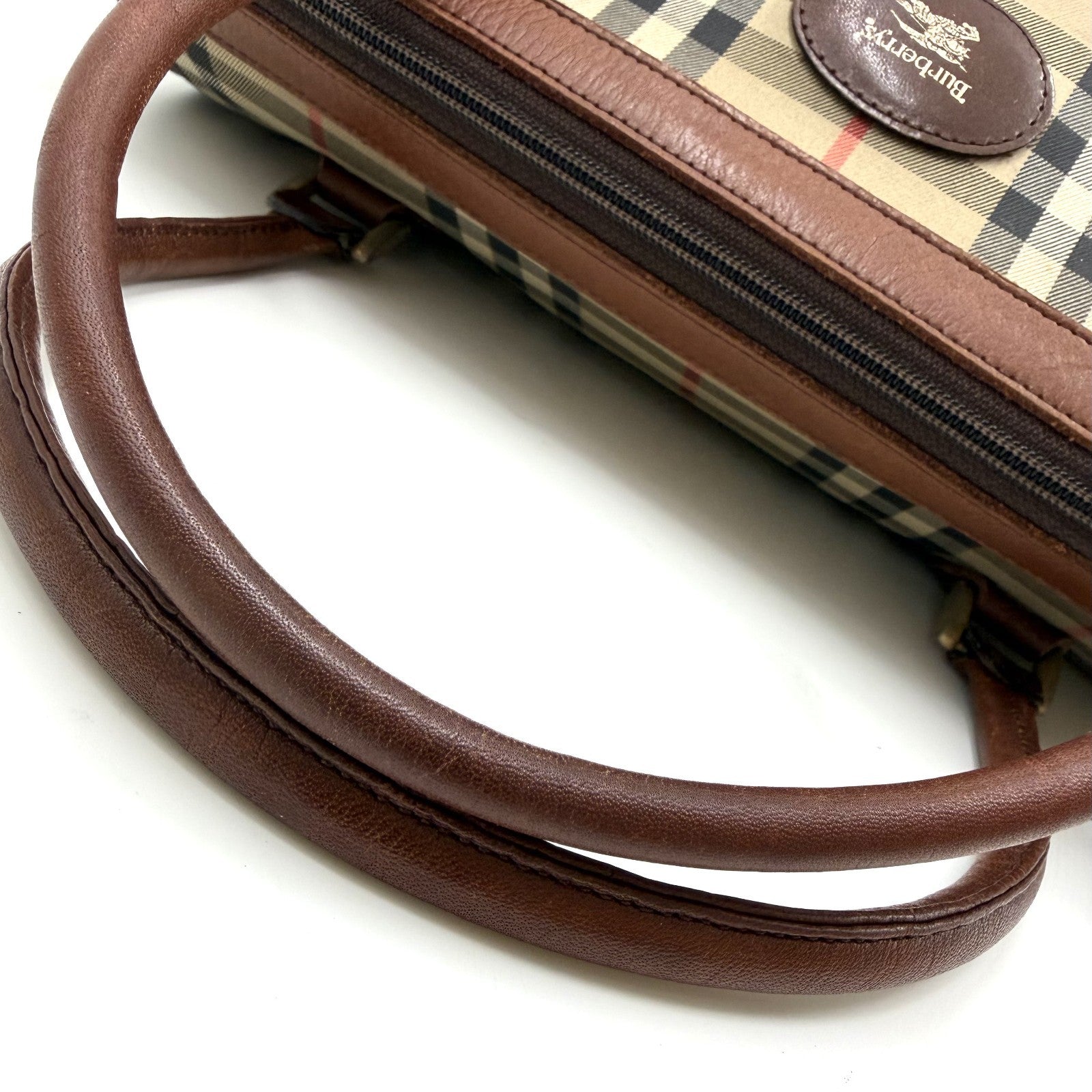 Burberry Nova Check Shadow Horse Shoulder Bag - Brown, Canvas