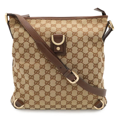 Gucci Abbey Shoulder Bag - Khaki Beige/Brown, GG Canvas