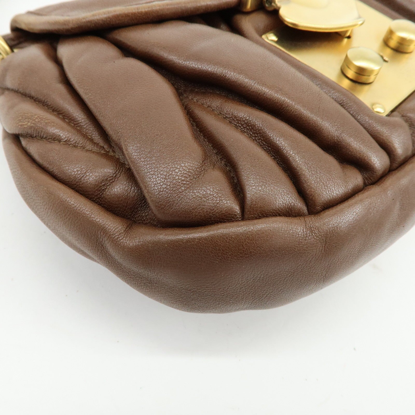 Miu Miu 5BH188 Handbag - Brown, Leather