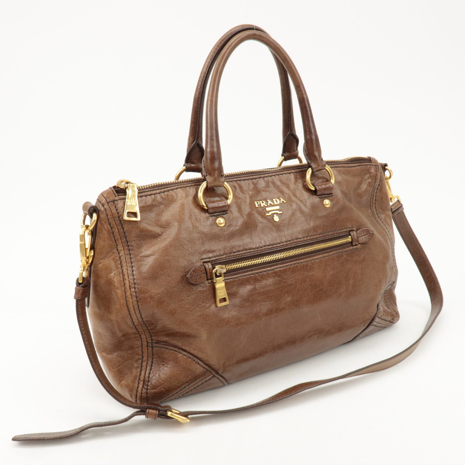 Prada 2way Bag - Brown, Leather