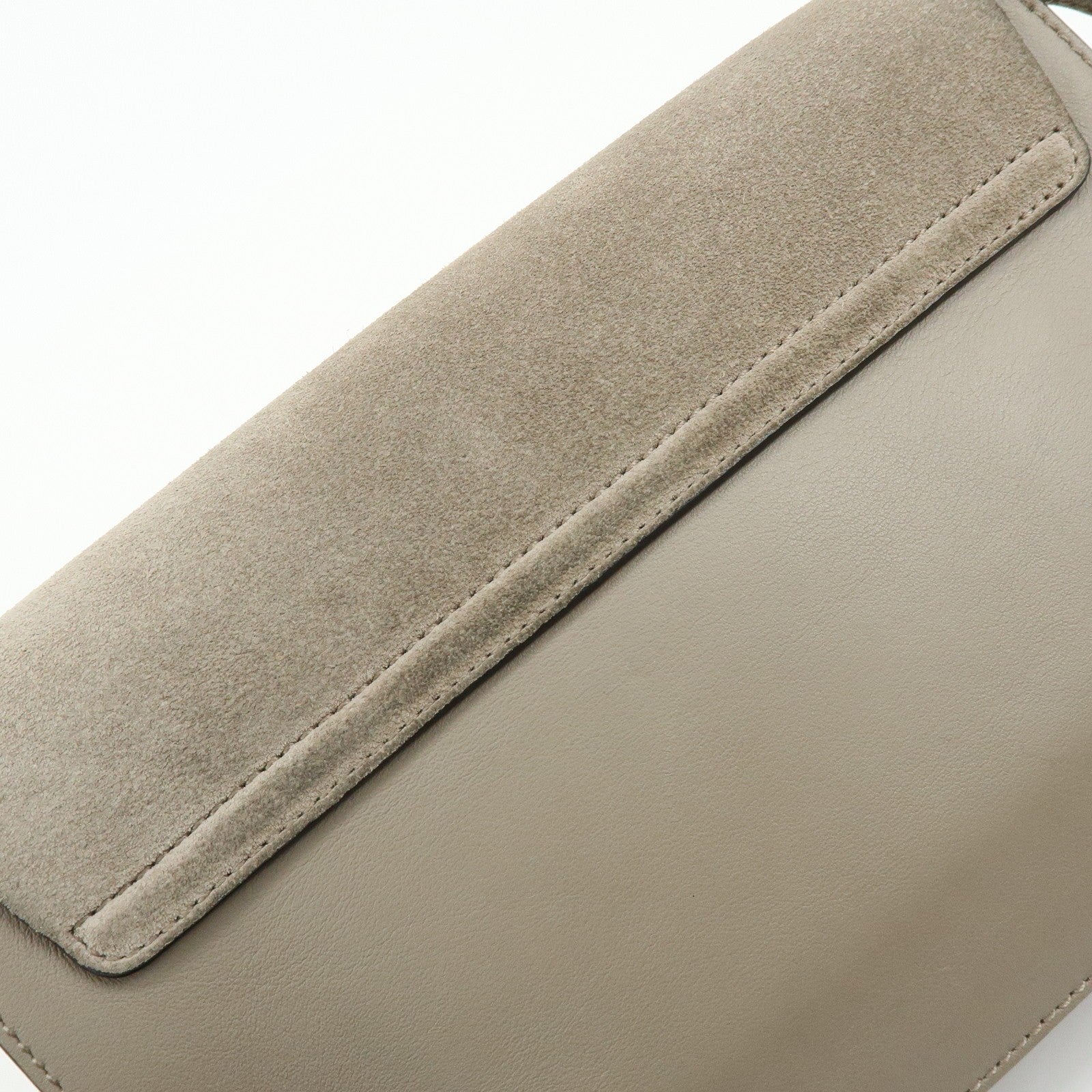 Chloe Faye Shoulder Bag - Greige, Suede Leather
