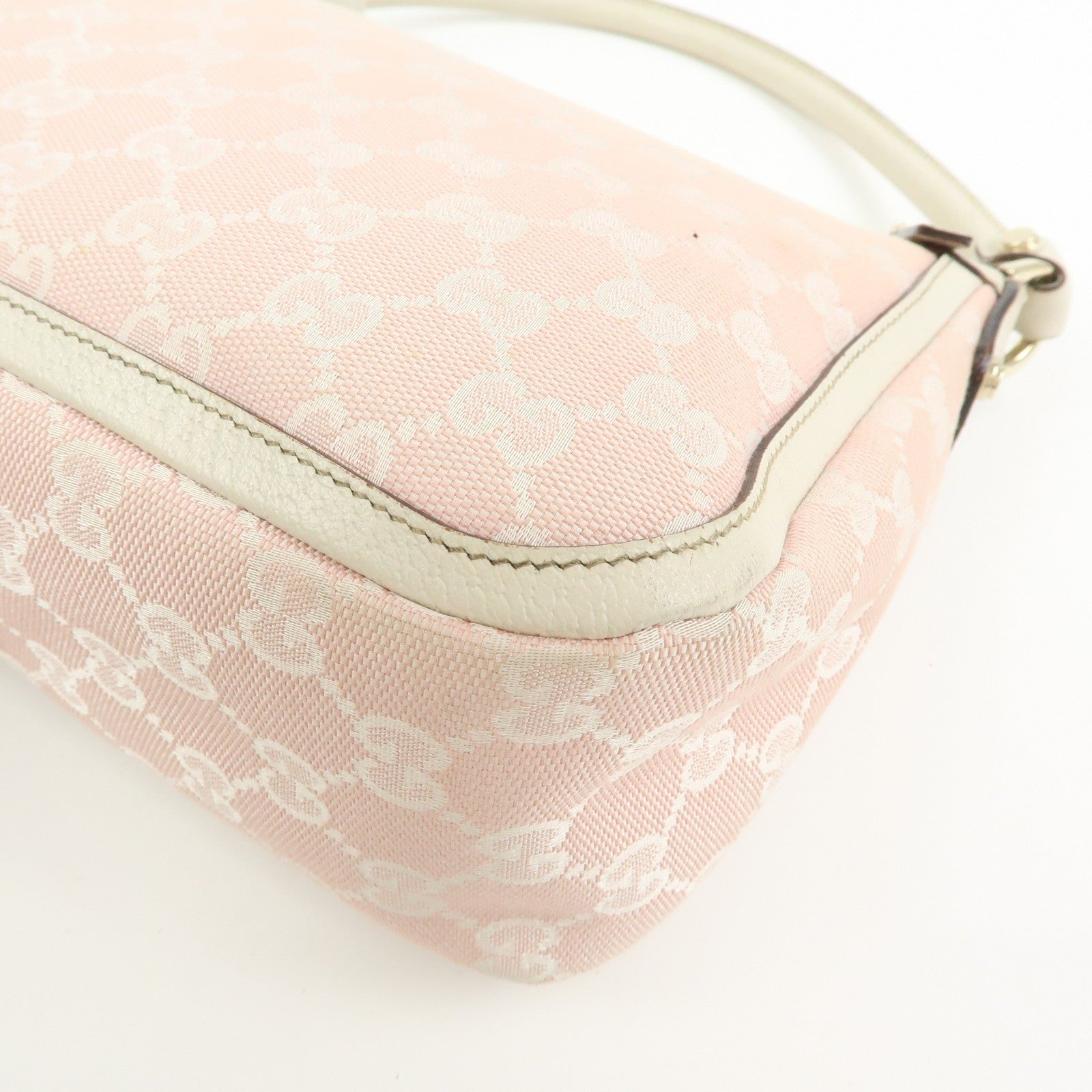 Gucci GG Canvas Shoulder Bag - Pink White, Canvas