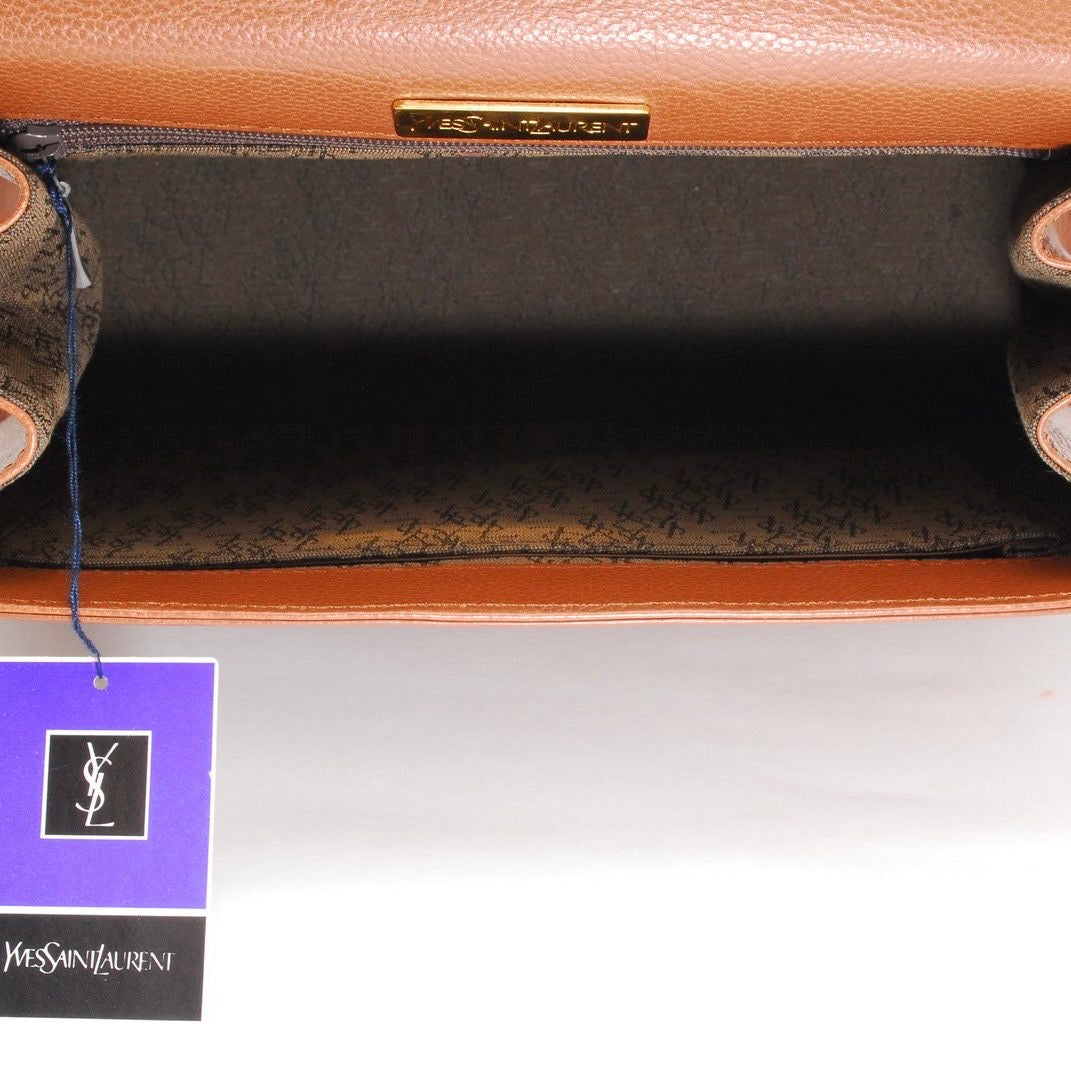 Saint Laurent Stitch Cassandra Handbag - Brown, Leather