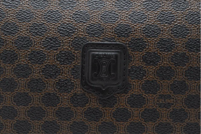 Celine Macadam Clutch Bag - Black, PVC Leather