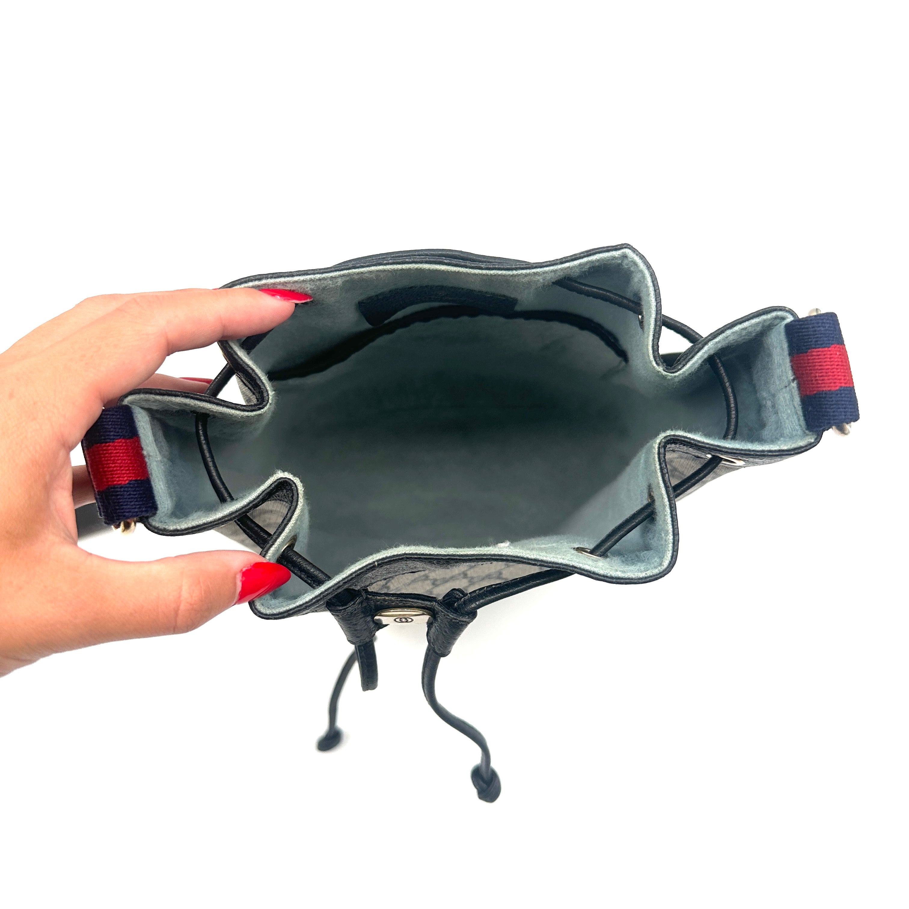 Bucket Bag Sherry Line PVC Leather Navy