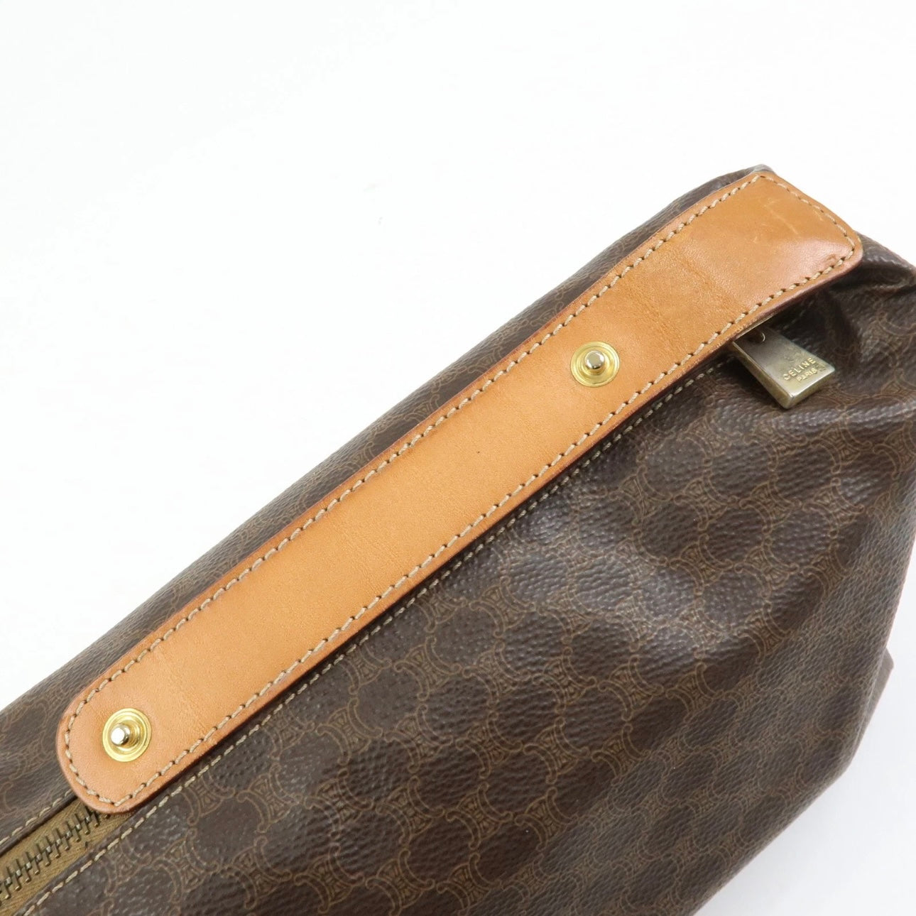 Celine Macadam Handbag Pochette - Brown, PVC