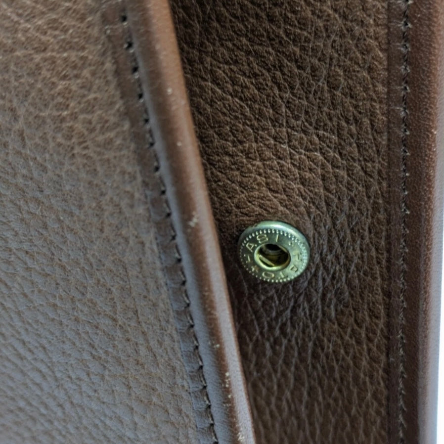 Burberrys Vintage Clutch Bag- Brown leather