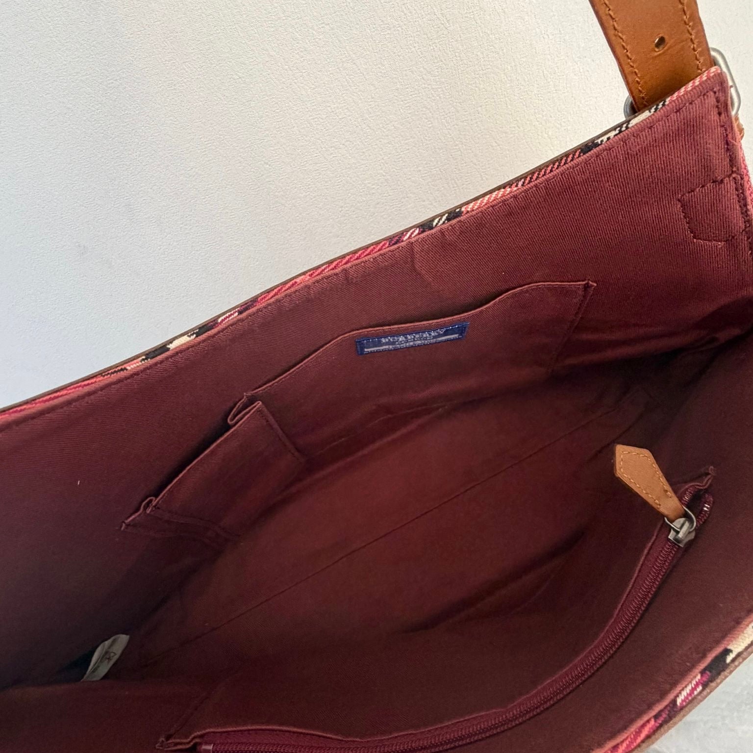 Burberry plaid nove shoulder bag