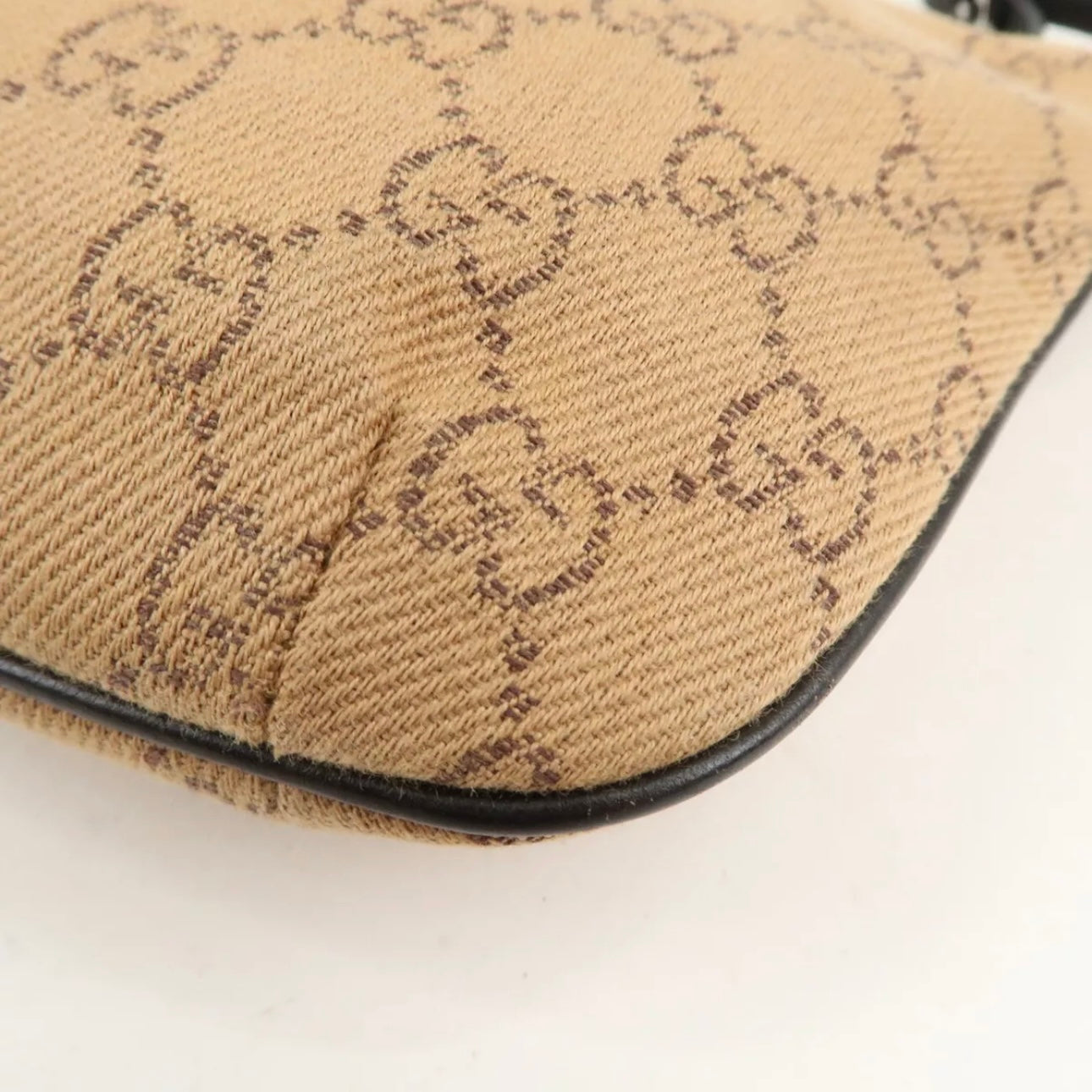 GG Denim Leather Shoulder Bag