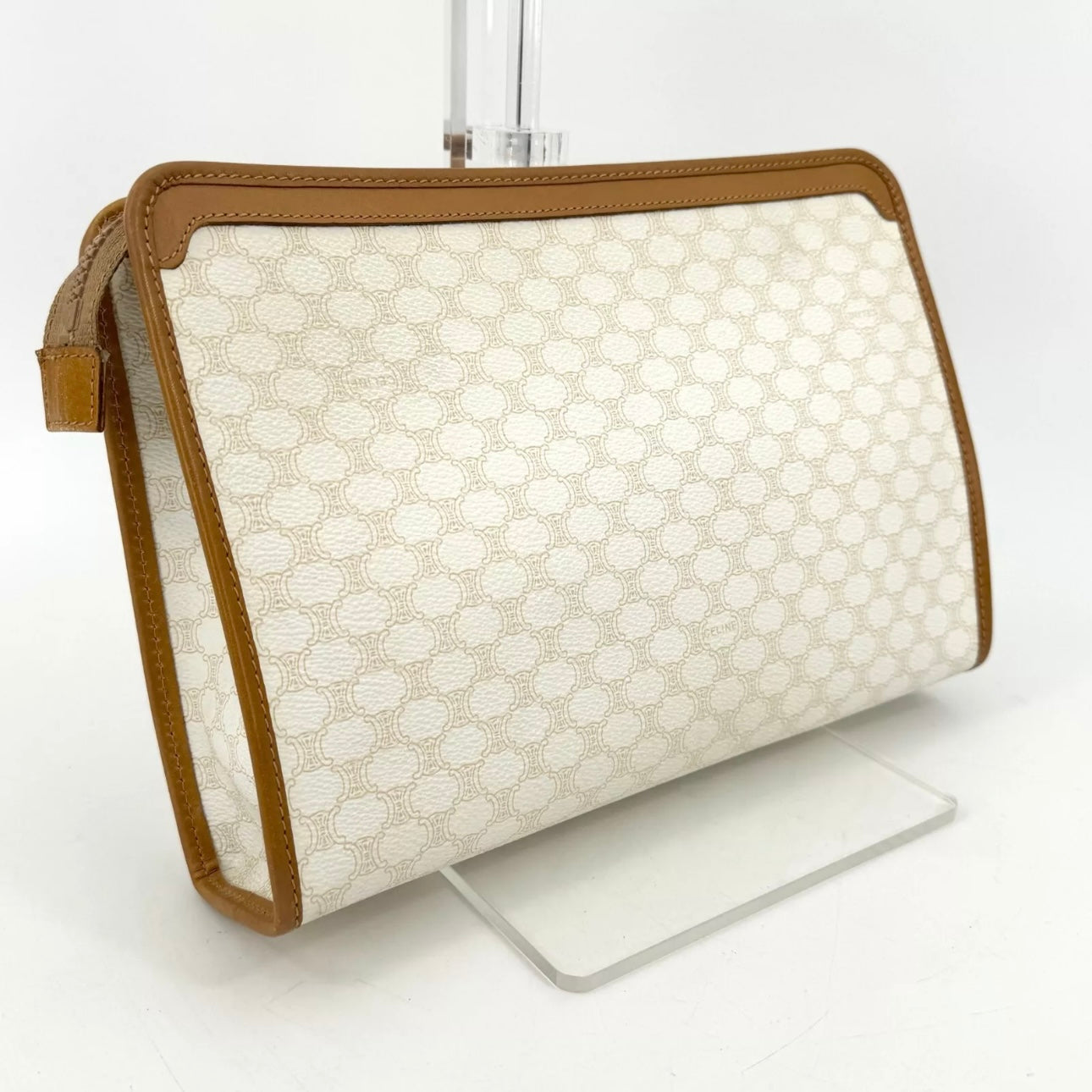 CELINE Macadam Clutch Bag Ivory