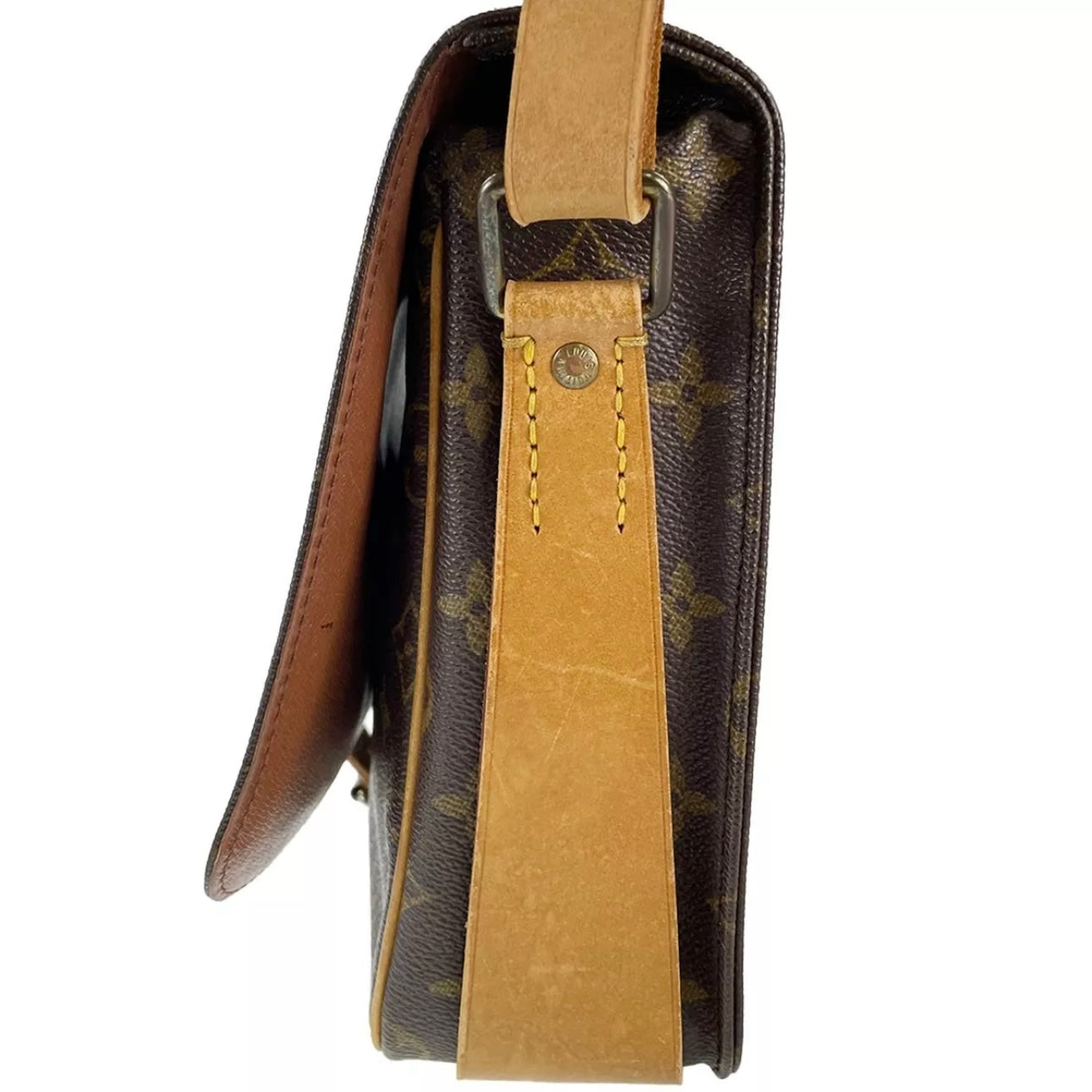 Louis Vuitton Monogram Cartouchiere GM Leather Brown Shoulder bag