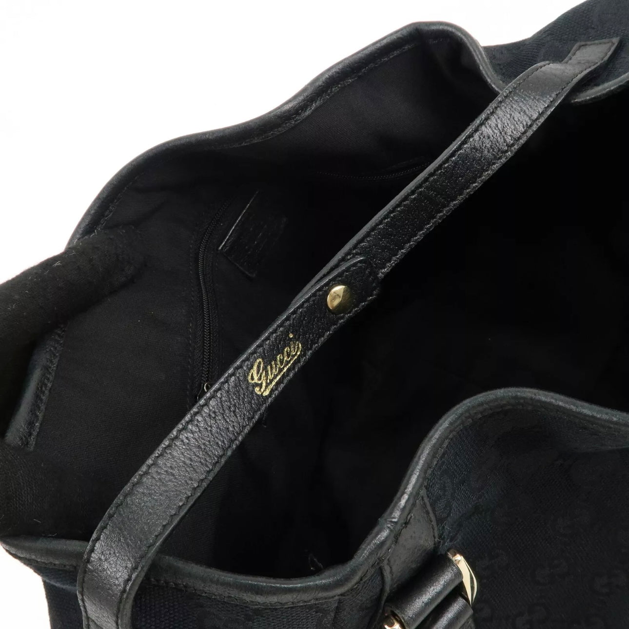 Abbey GG Canvas Leather Tote Bag