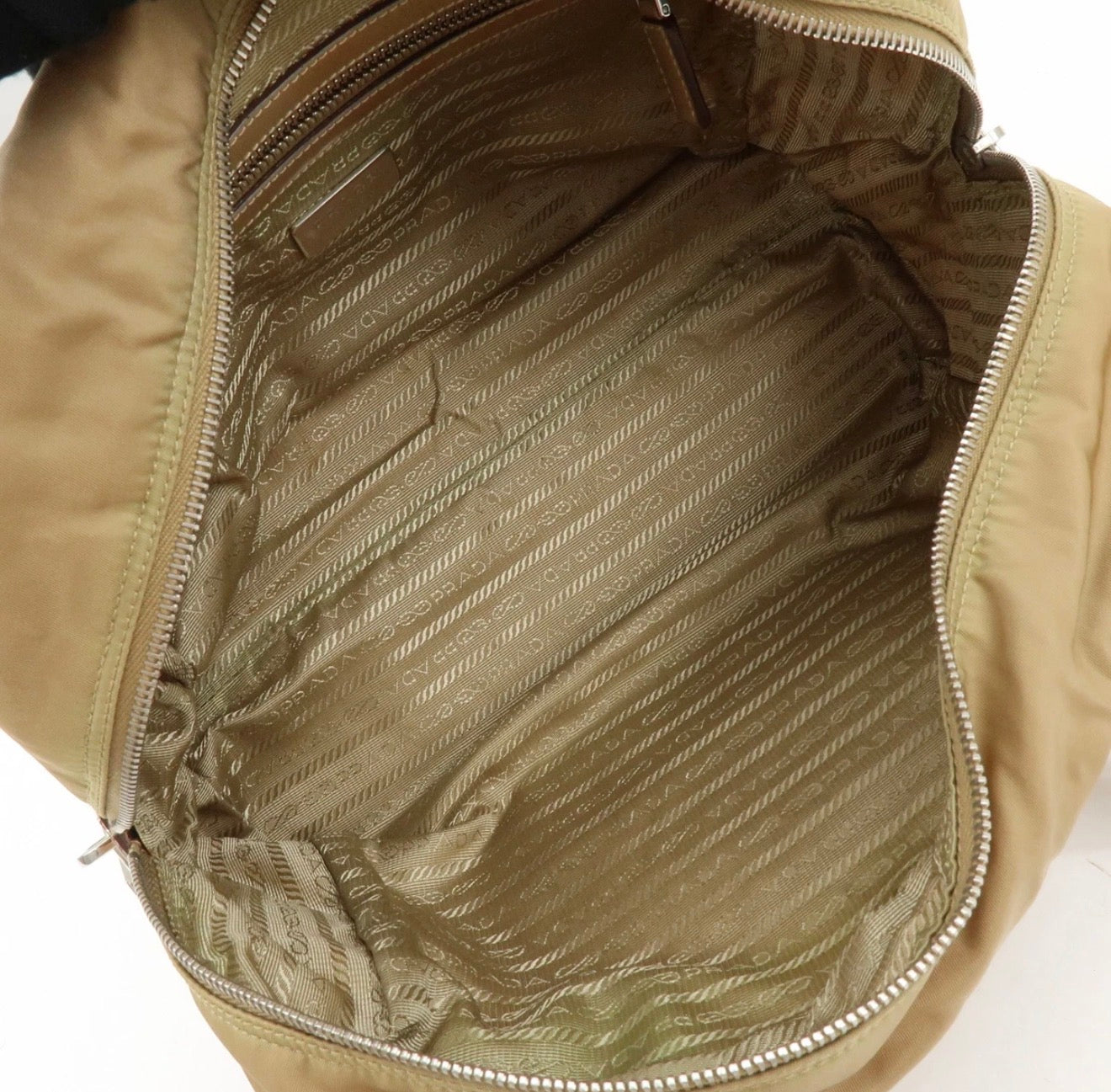 Prada Shoulder Bag - Beige, Nylon and Leather