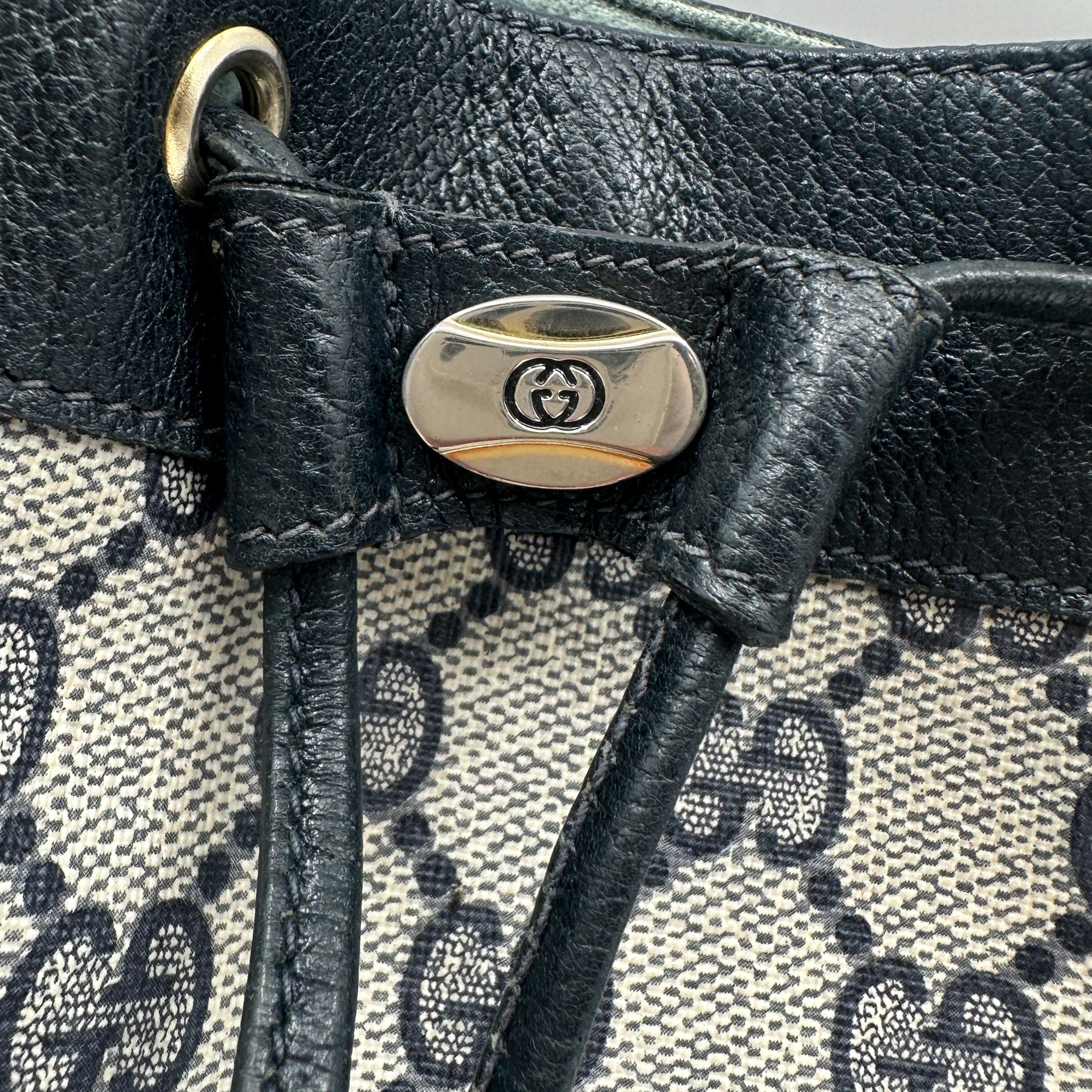 Bucket Bag Sherry Line PVC Leather Navy