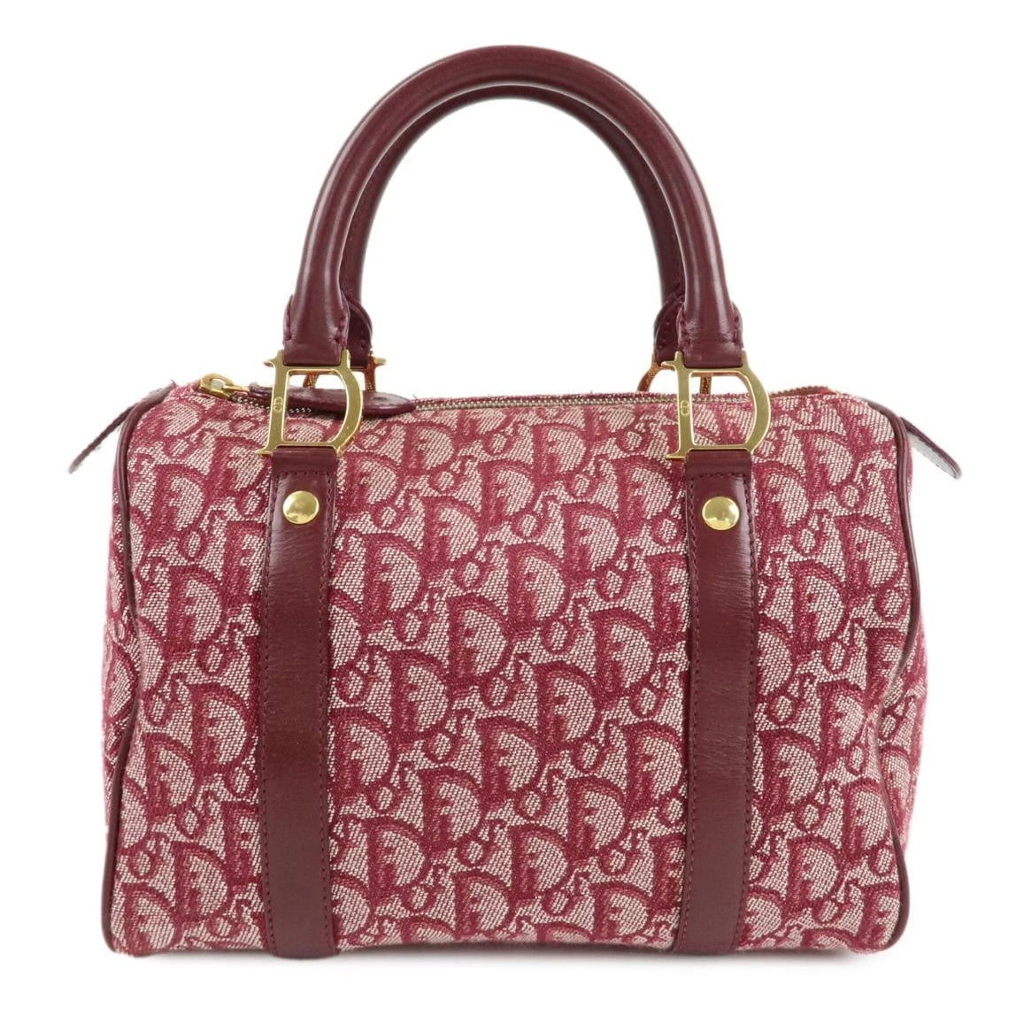 Dior Trotter Boston burgundy bag