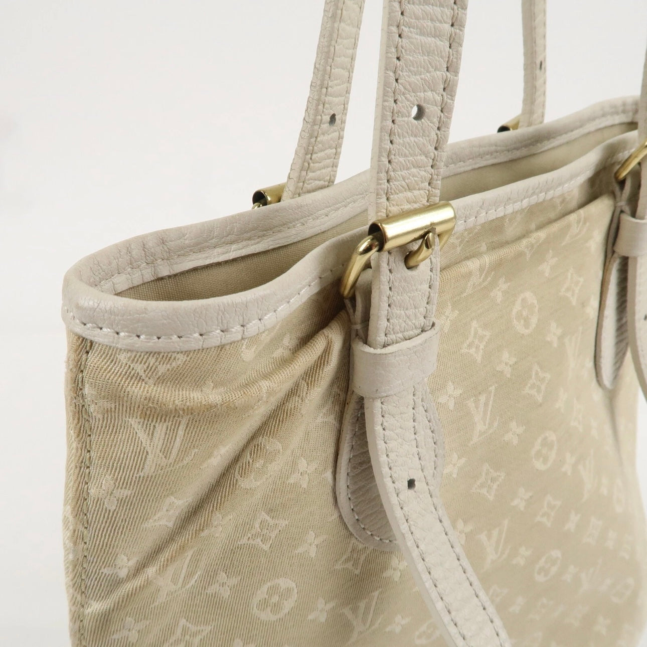 Louis Vuitton Monogram Mini Lin Bucket PM Hand Bag
