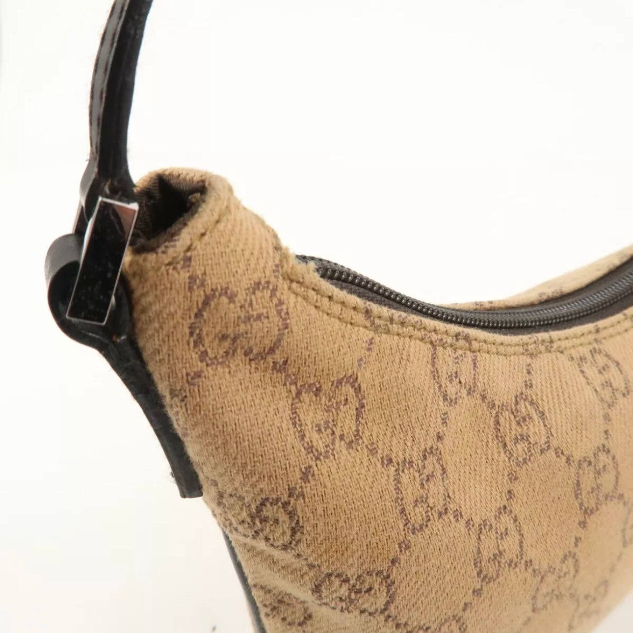 GG Denim Leather Shoulder Bag