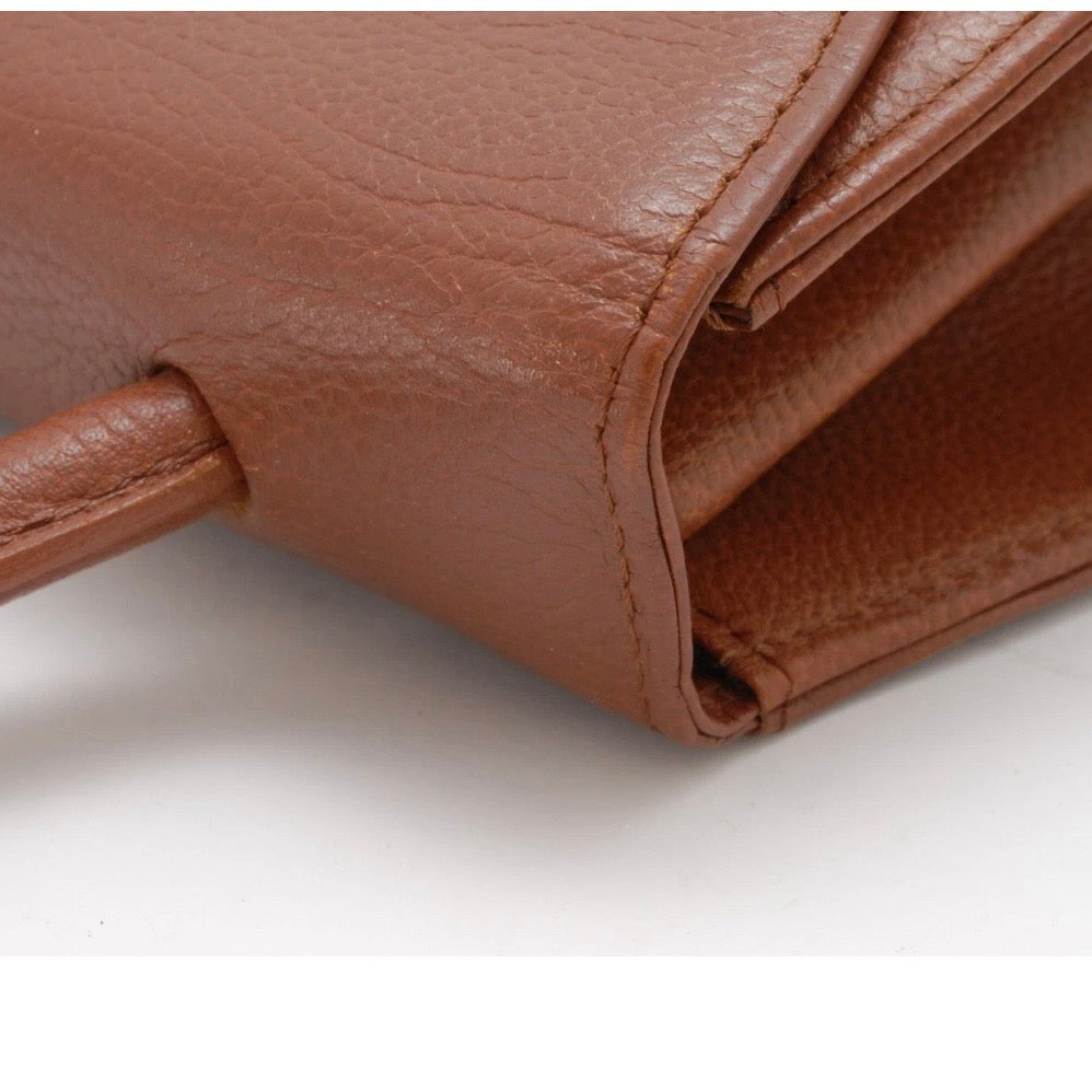 Saint Laurent Stitch Cassandra Handbag - Brown, Leather