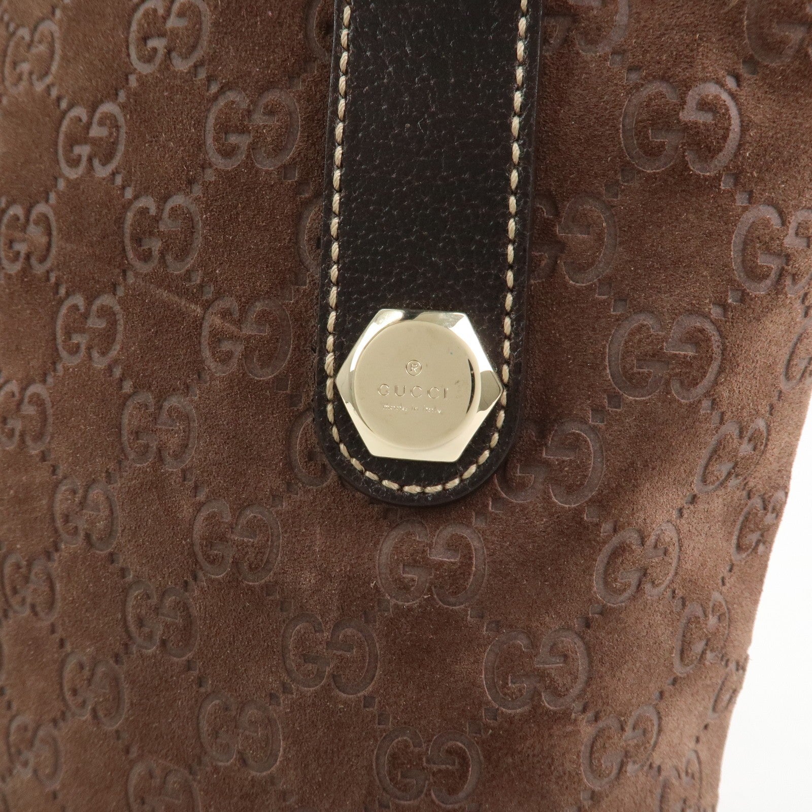 Gucci Tote Bag - Brown, Suede Leather