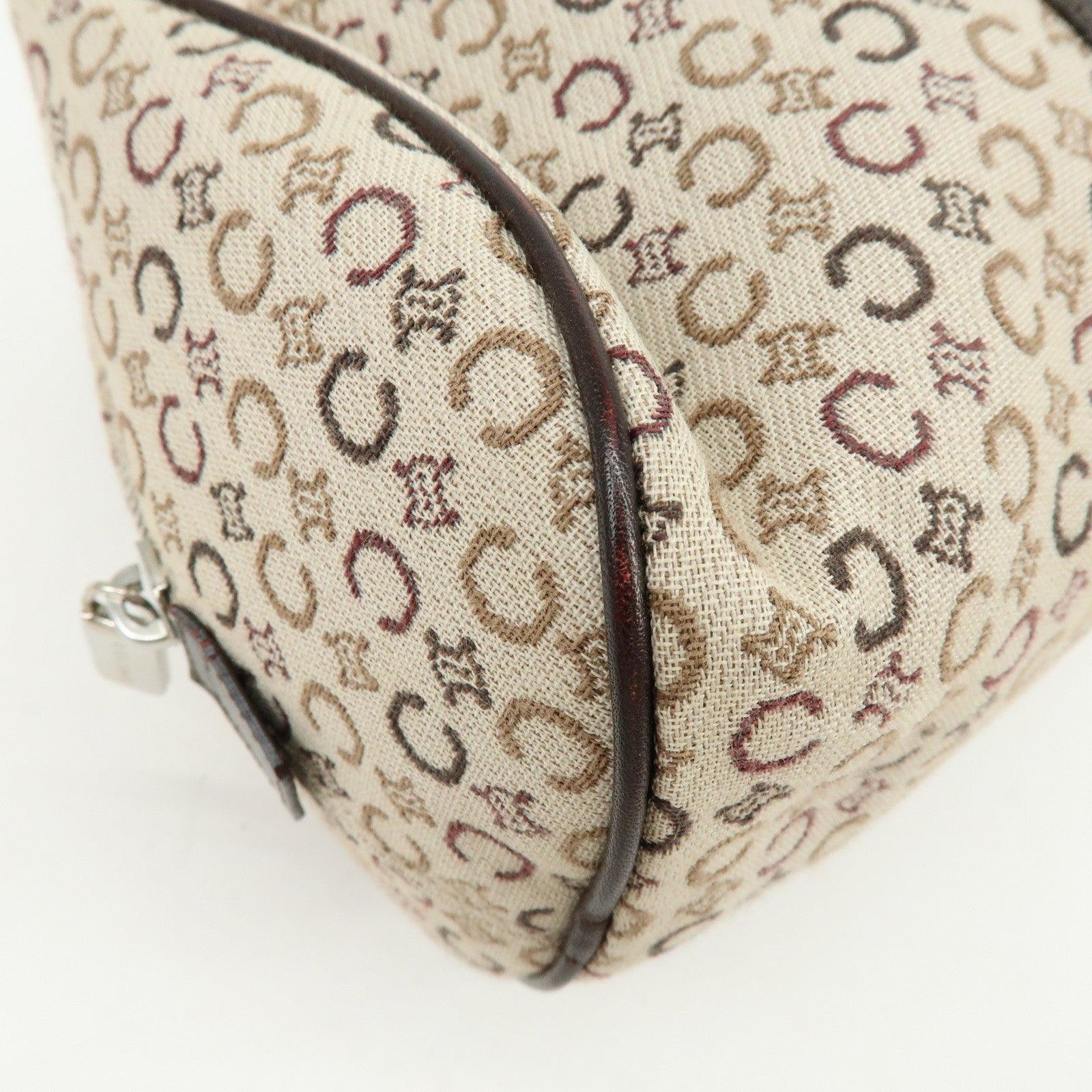 Celine C Macadam Hand Bag - Beige, Canvas and Leather