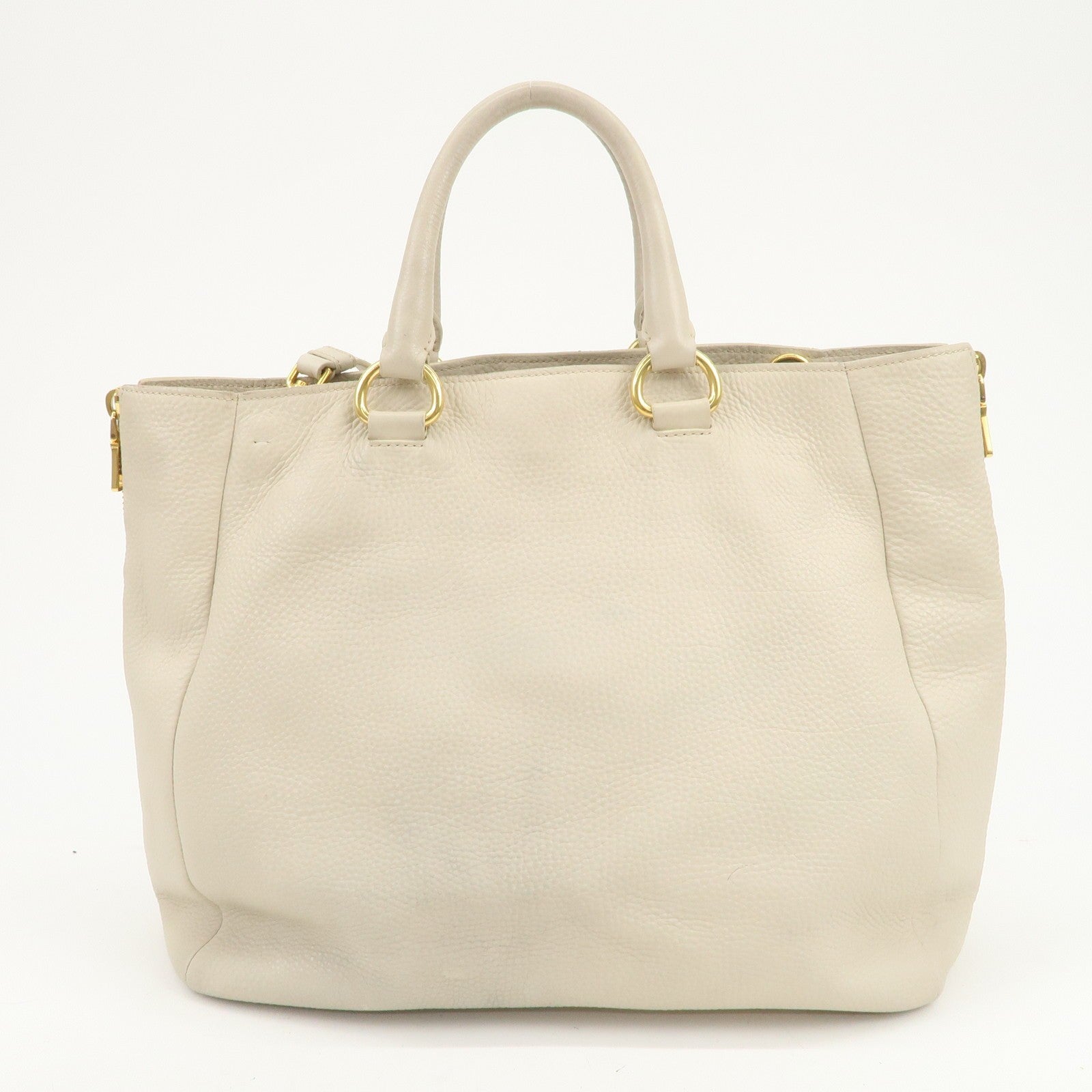 Prada 2Way Bag Hand Bag - Ivory, Leather