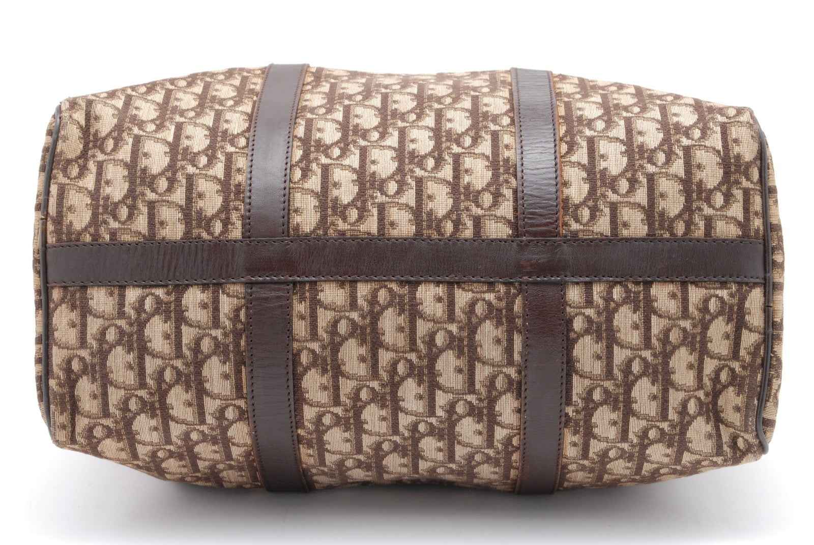 Christian Dior Trotter Boston Bag - Brown, Canvas Leather