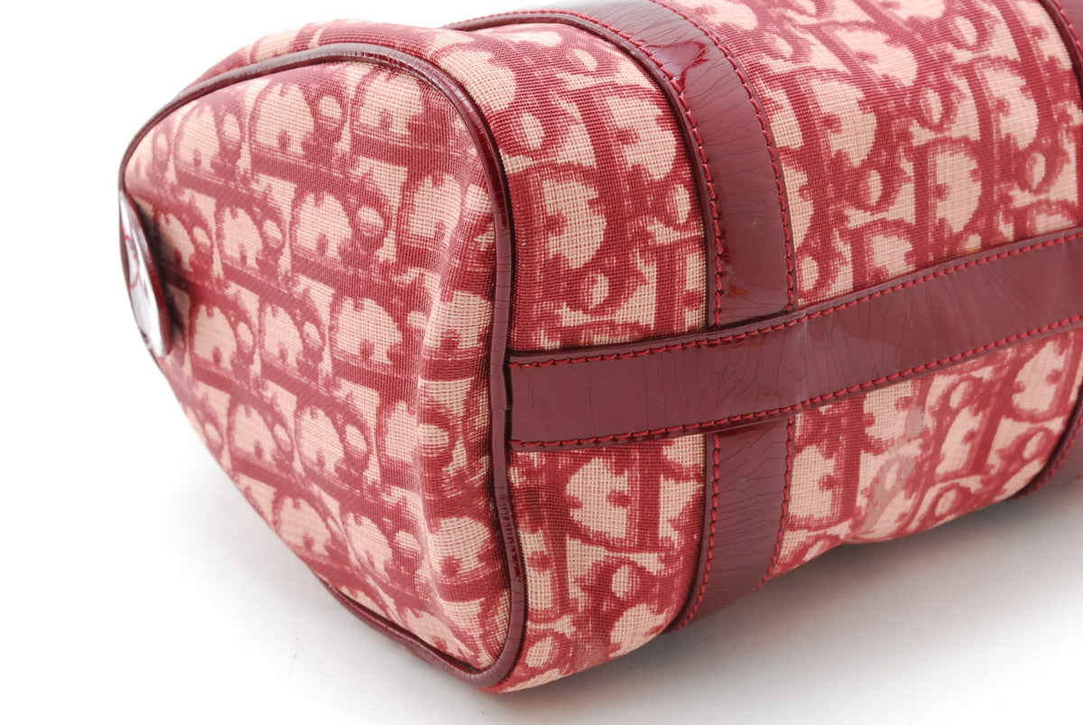 Dior Trotter Mini Boston Handbag - Bordeaux, Canvas
