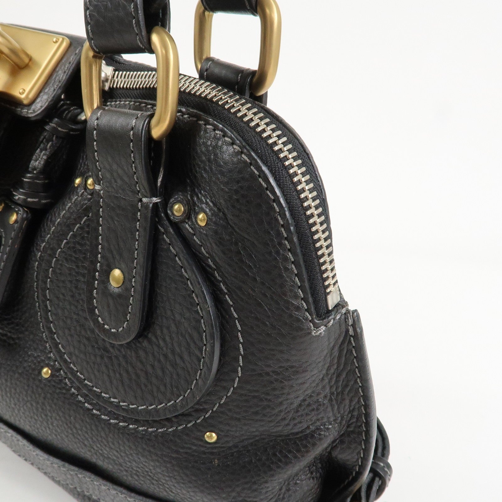 Chloe Paddington Hand Bag - Black, Leather