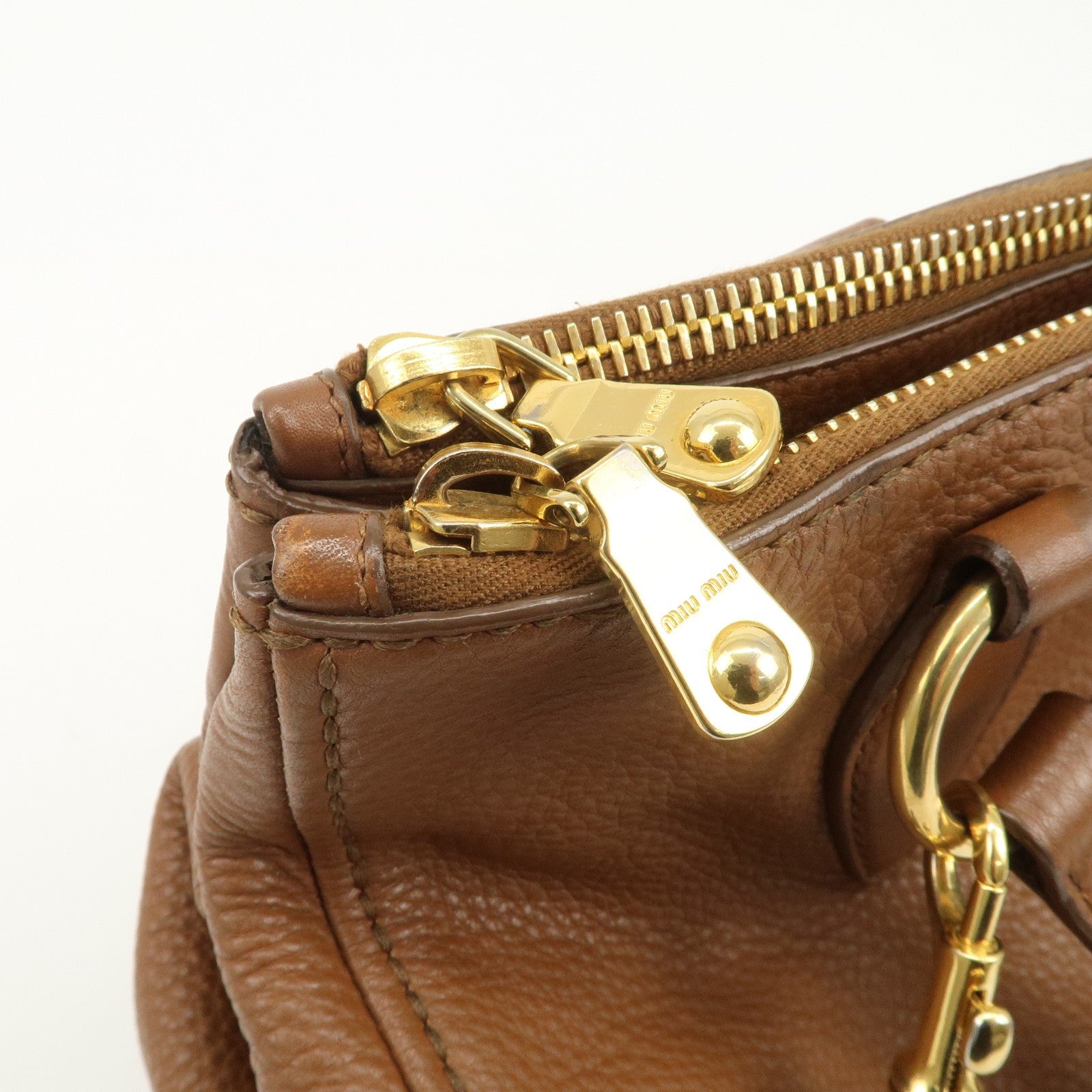 Miu Miu Hand Bag - Brown, Leather
