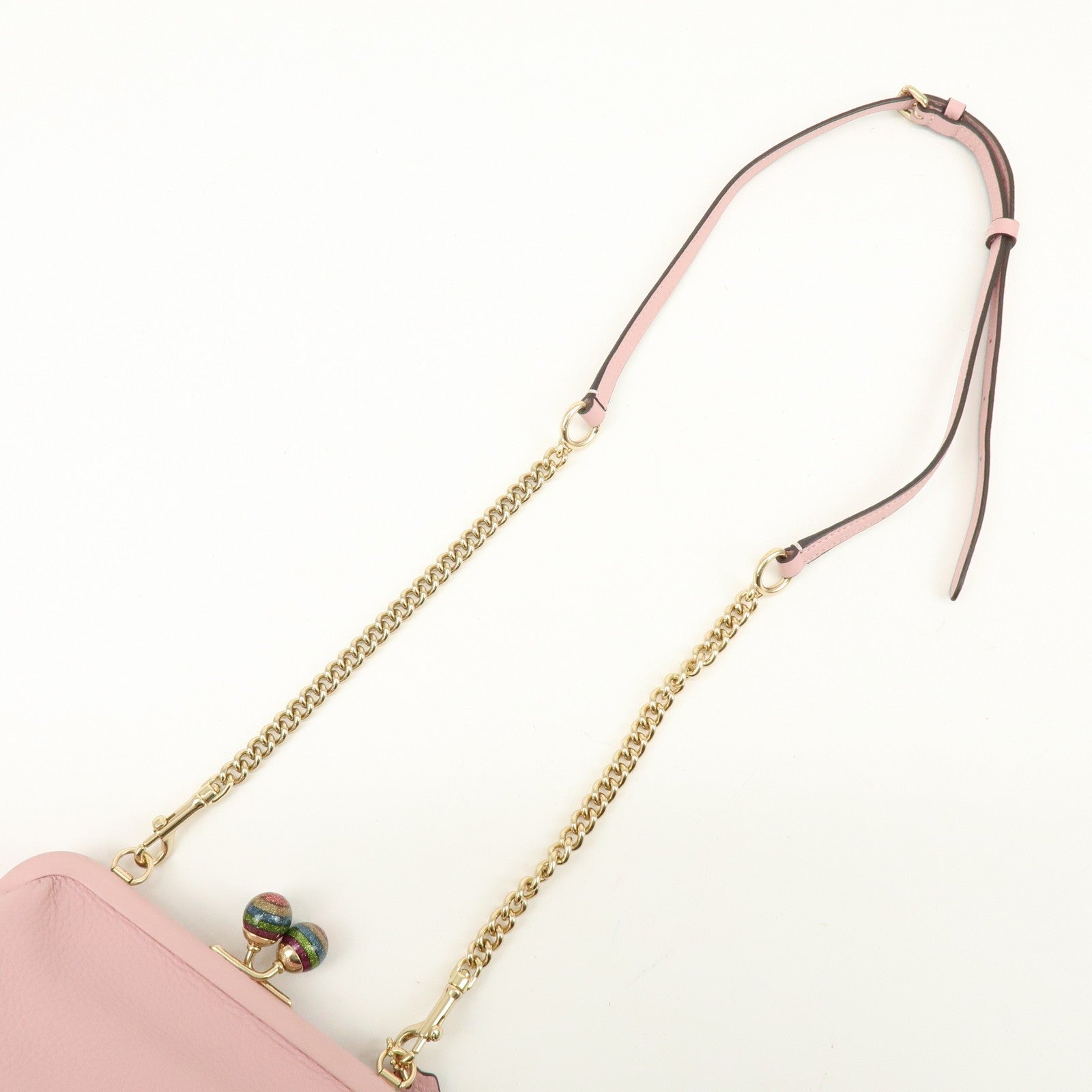 Coach Kiss Lock Chain Shoulder Bag - Pink, Leather