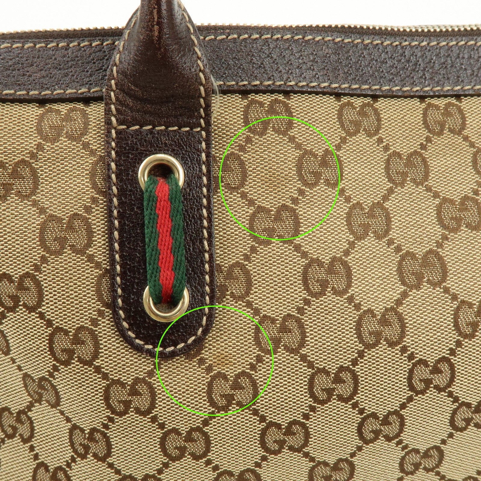 Gucci Sherry Line Tote Bag - Beige, GG Canvas, Leather