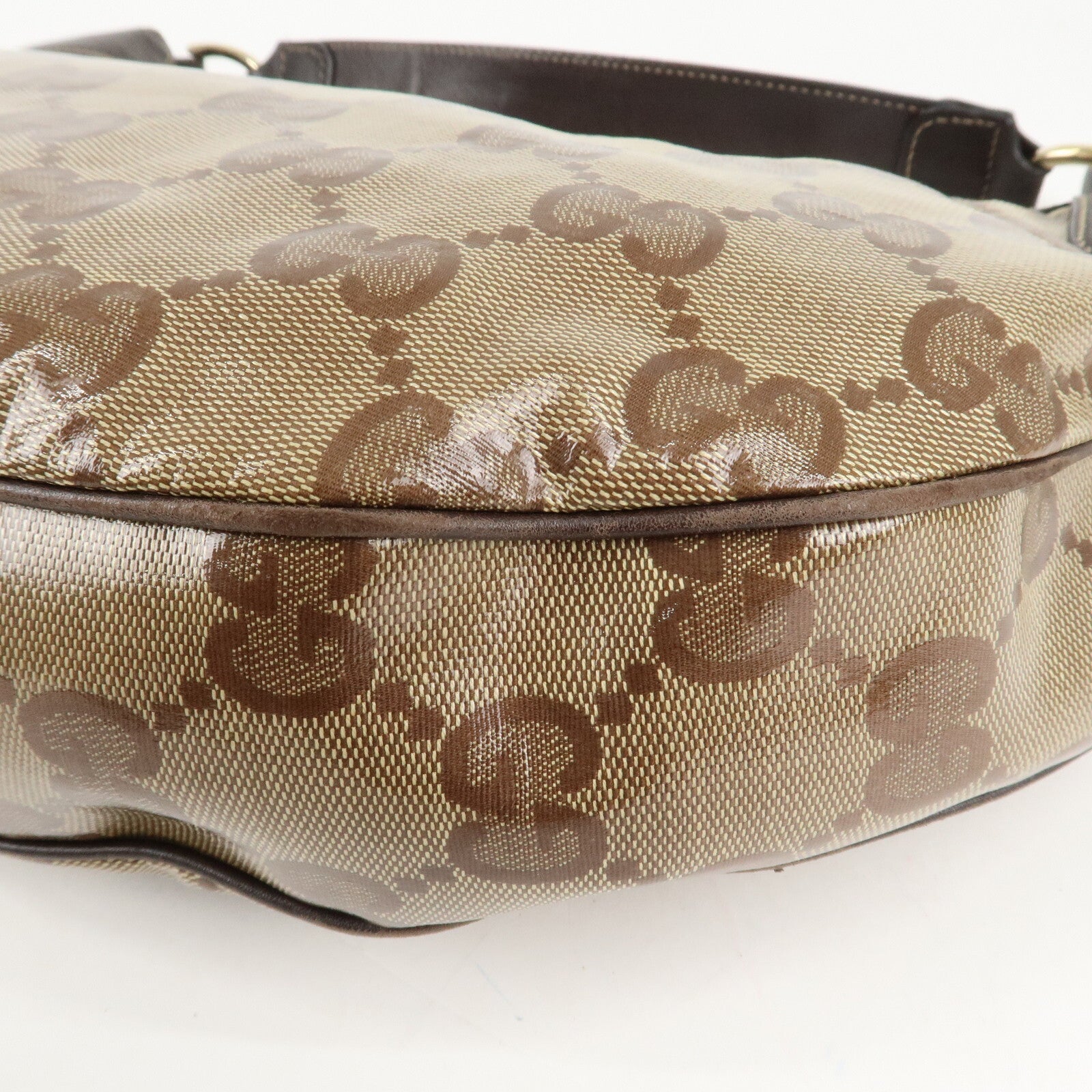 Gucci Shoulder Bag - Beige/Brown, GG Crystal Leather