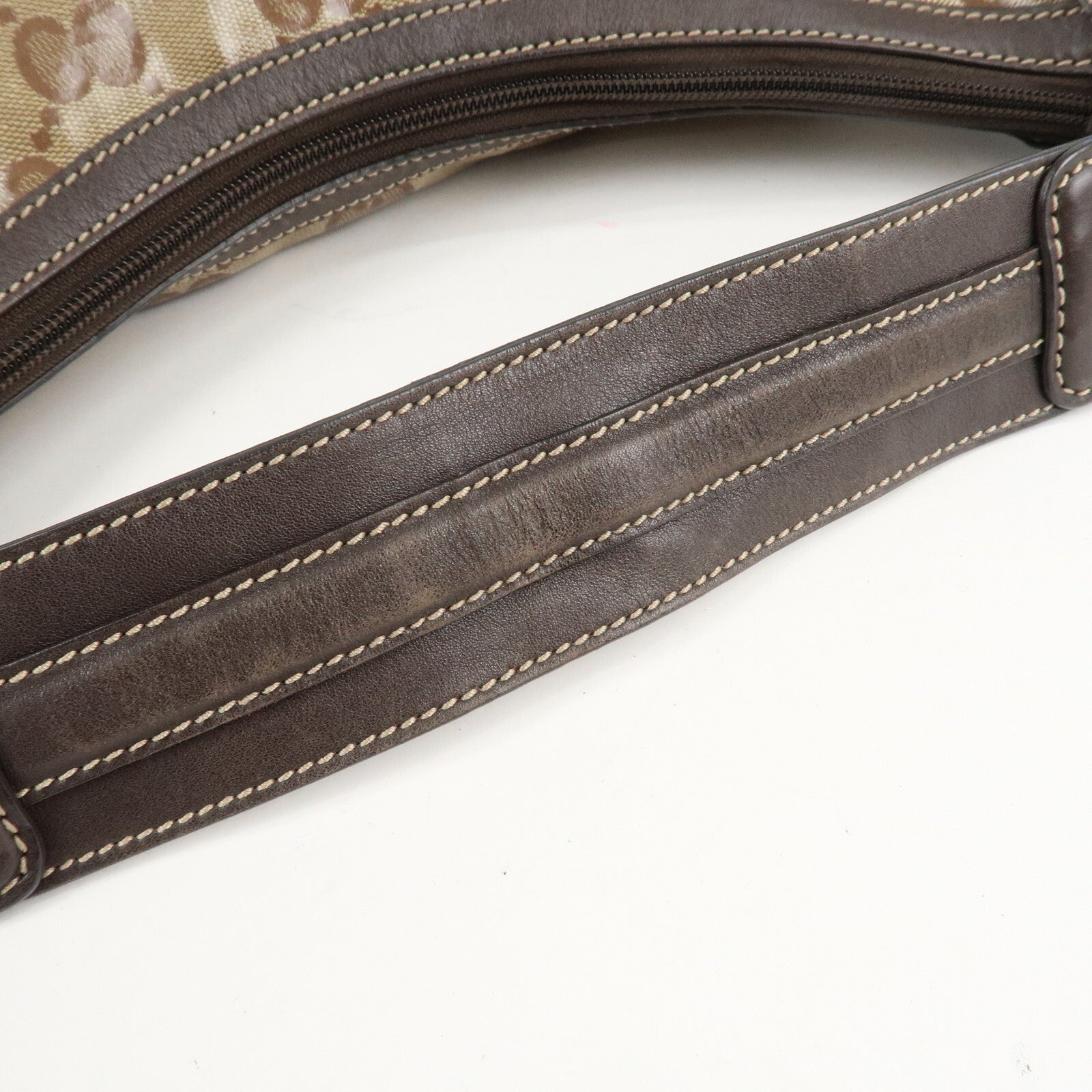 Gucci Shoulder Bag - Beige/Brown, GG Crystal Leather