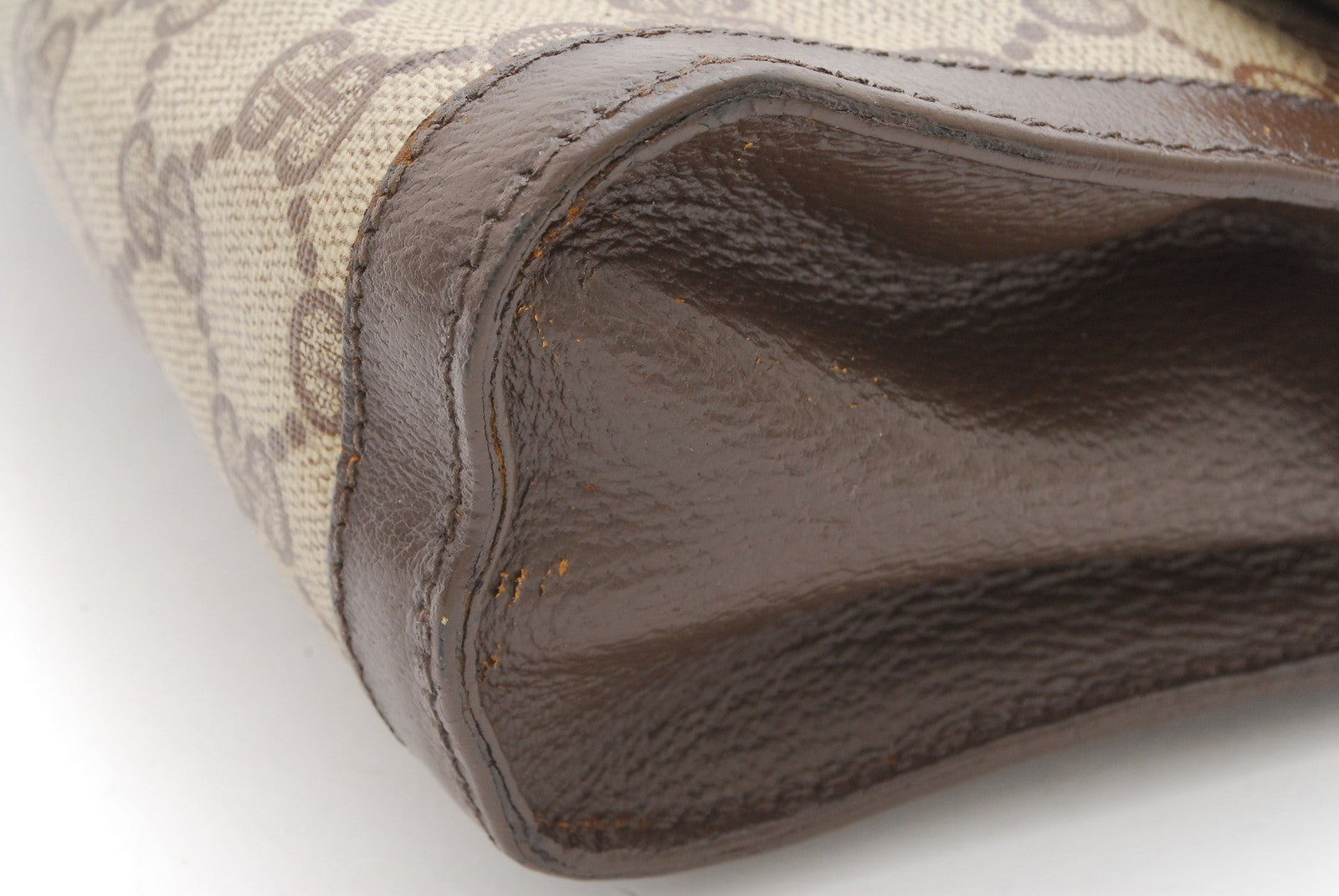 Gucci Sherry Clutch Bag - Beige, PVC Leather