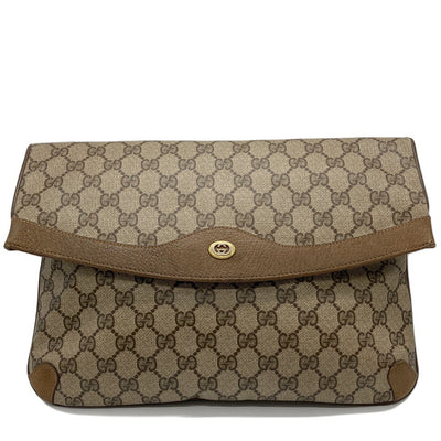 Gucci GG Vintage Clutch - Brown, Coated Canvas