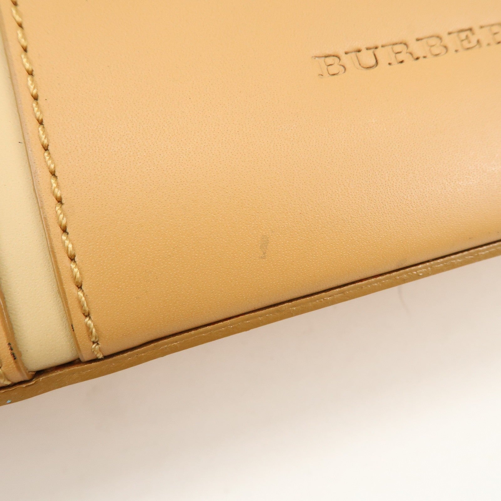 Burberry Nova Plaid Logo Hand Bag - Light Brown, Leather