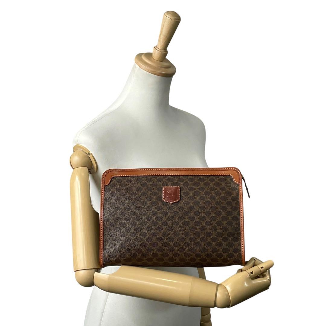 Celine s67 Magadam Clutch Bag - Brown, PVC Leather