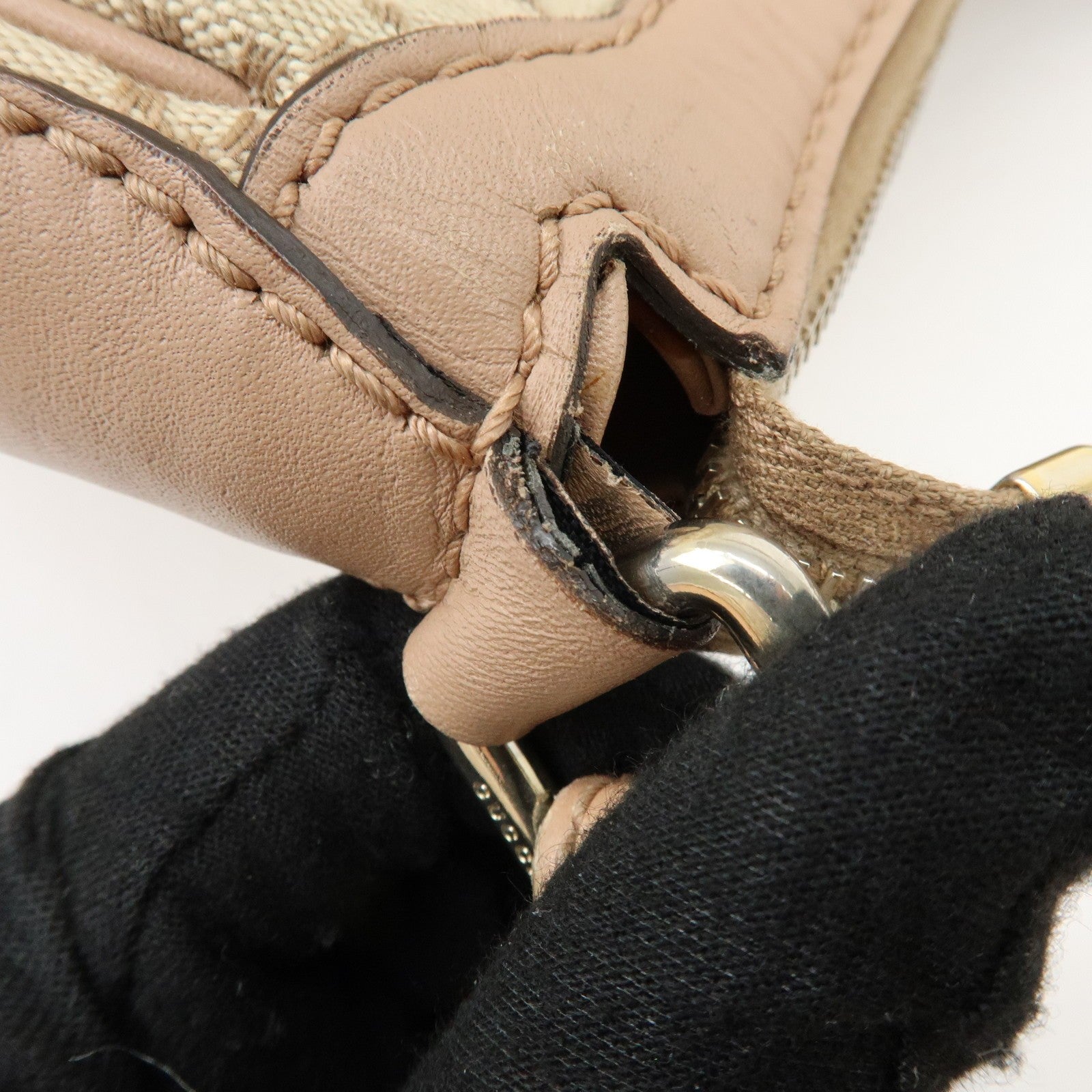 GUCCI Sukey Interlocking G Diamante Canvas Shoulder Bag