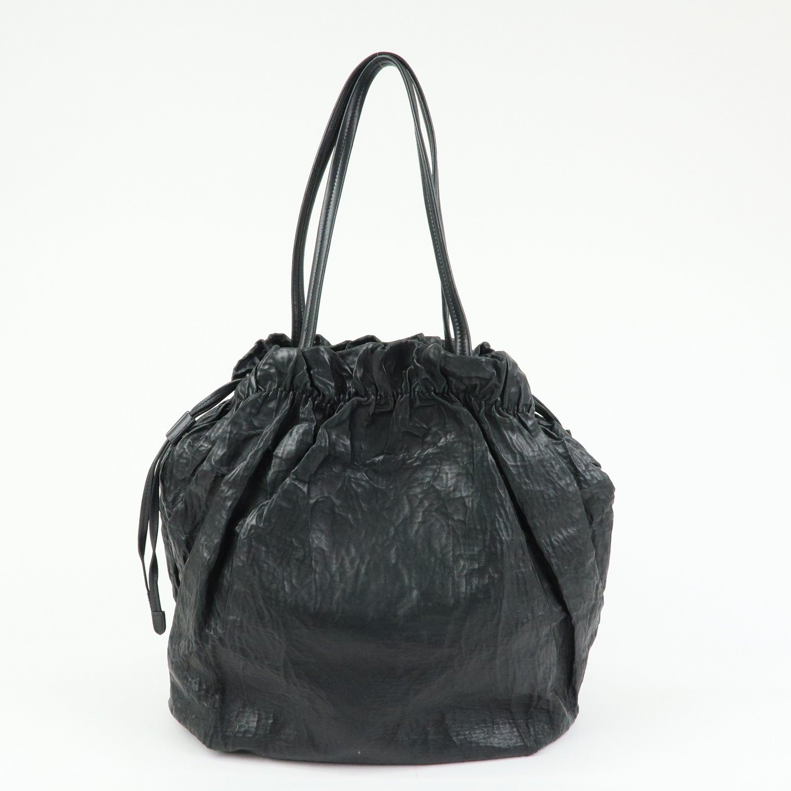 Prada Drawstring Shoulder Bag - Black, Leather